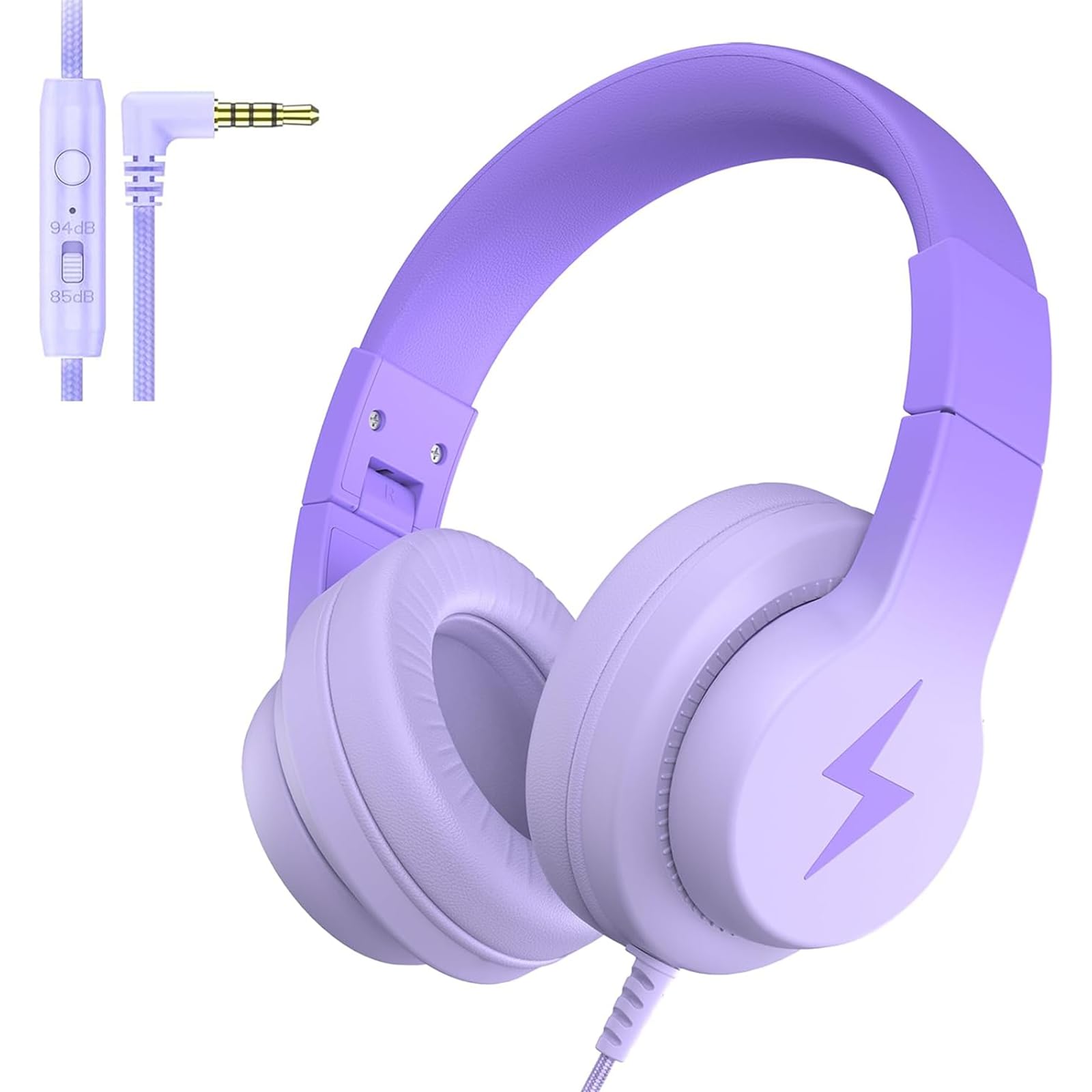 Foto 2 pulgar | Auriculares Candy Bila Kids Con Cable Para Colocar Sobre Las Orejas Y Micrófono, Color Morado Oscuro - Venta Interna