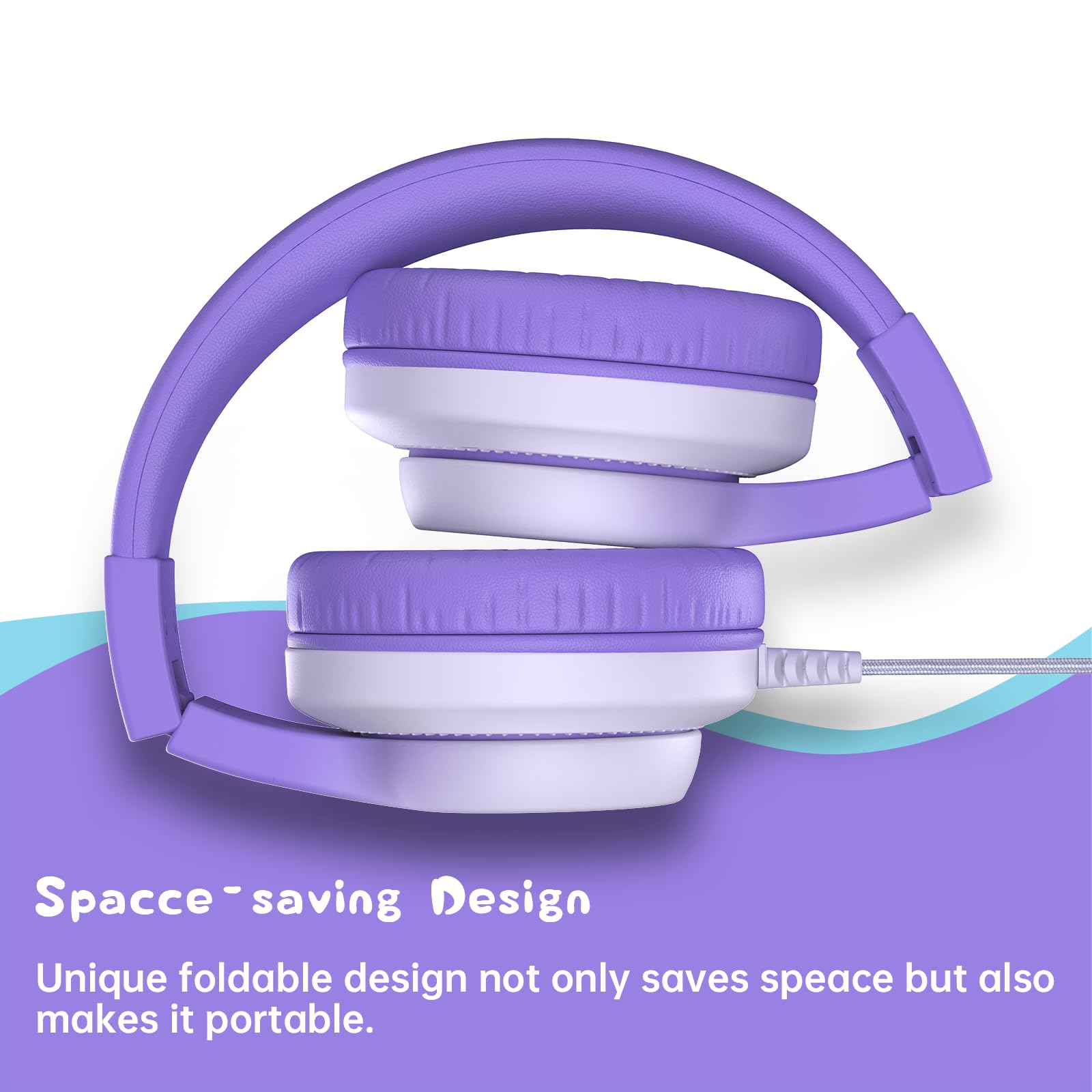 Foto 8 pulgar | Auriculares Candy Bila Kids Con Cable Para Colocar Sobre Las Orejas Y Micrófono, Color Morado Oscuro - Venta Interna