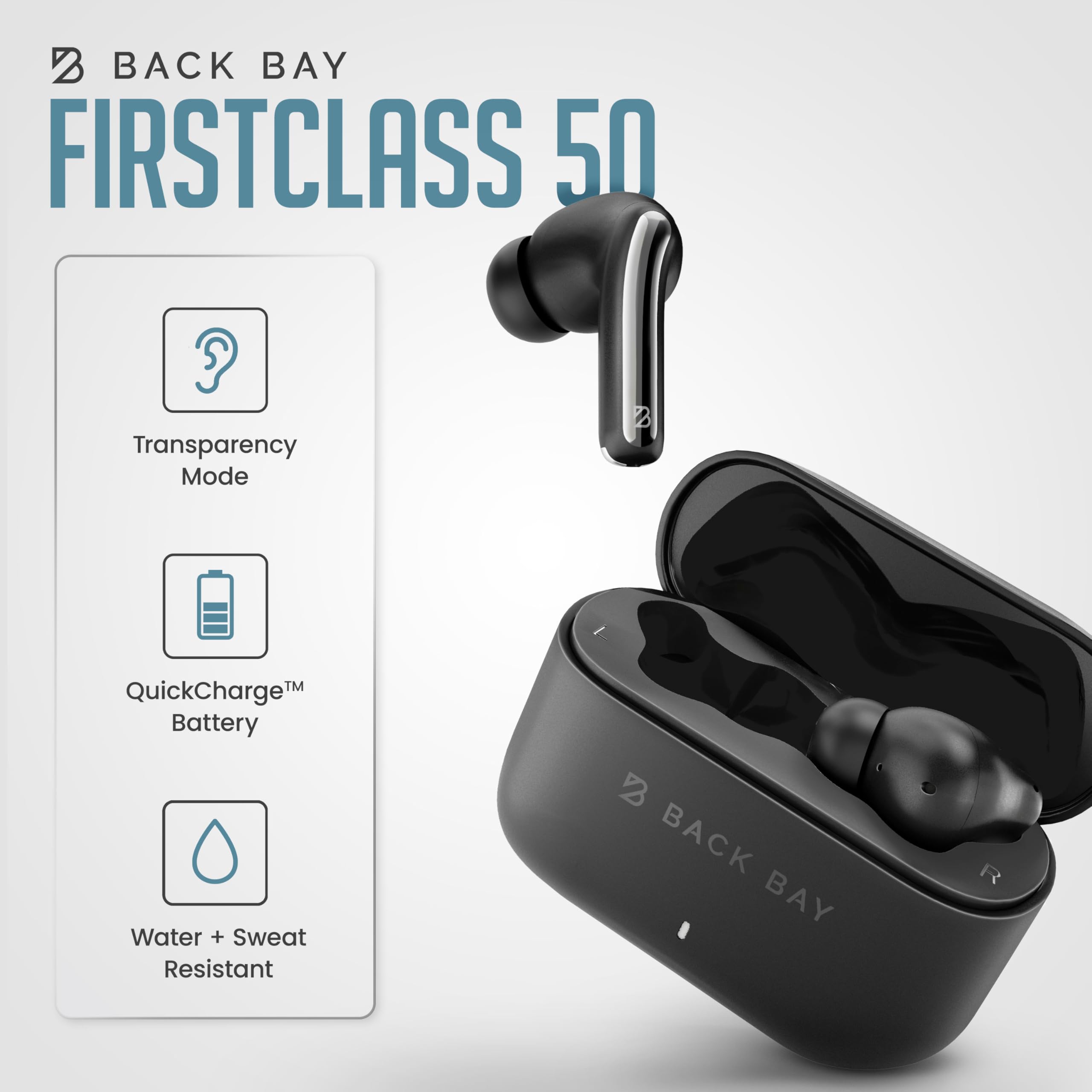 Foto 3 | Auriculares Back Bay Audio Firstclass 50 Anc Bluetooth 5.4 - Venta Internacional.
