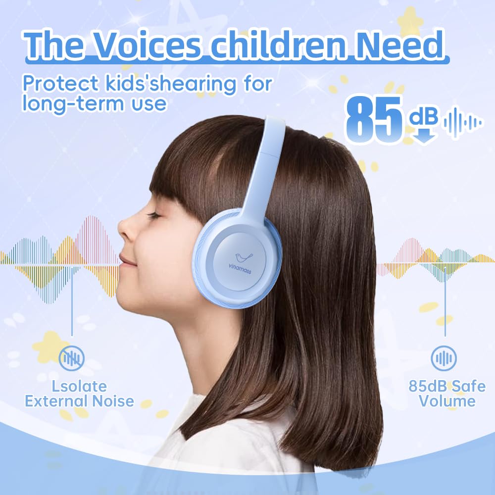 Foto 4 pulgar | Auriculares Bluetooth Vinamass E63 Kids 30h Playtime 85db - Venta Internacional.