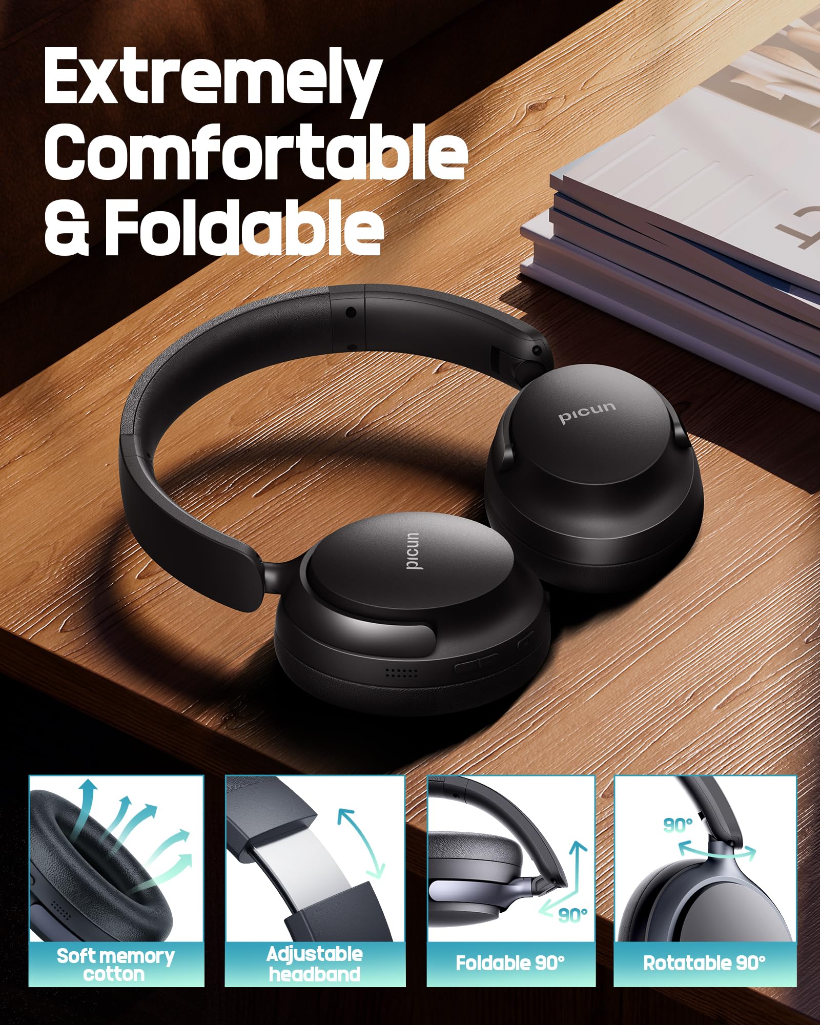 Foto 8 pulgar | Auriculares Picun Nc60 Hybrid Con Cancelación Activa De Ruido - Venta Internacional.