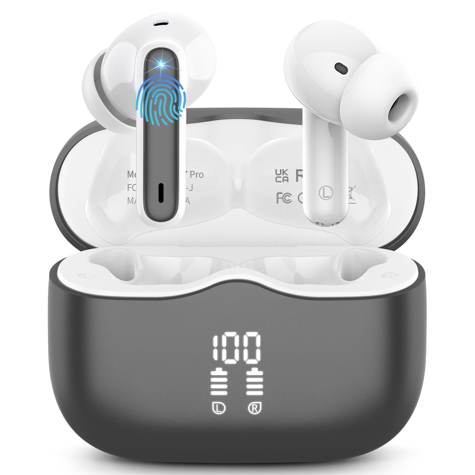 Auriculares Inalámbricos Xinwald 2025 Bluetooth 5.4 Ip7 Gris Oscuro - Venta Internacional.