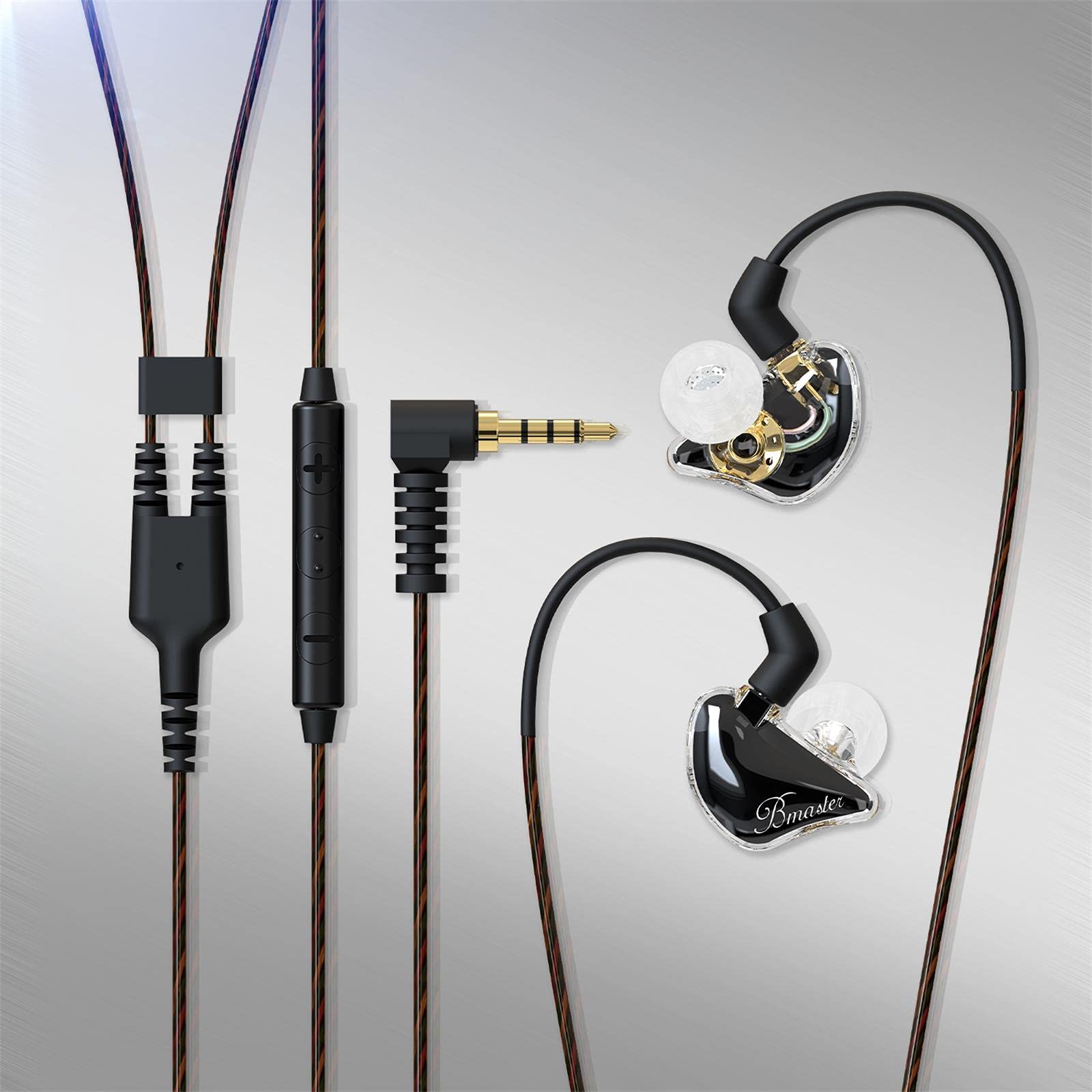 Foto 6 pulgar | Auriculares Con Monitor Intraural Basn Bmaster Triple Drivers, Color Negro - Venta Internacional.