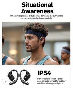 Foto 5 | Auriculares Open Ear Picun H9 Bluetooth 5.4 Inalámbricos Negros - Venta Internacional.