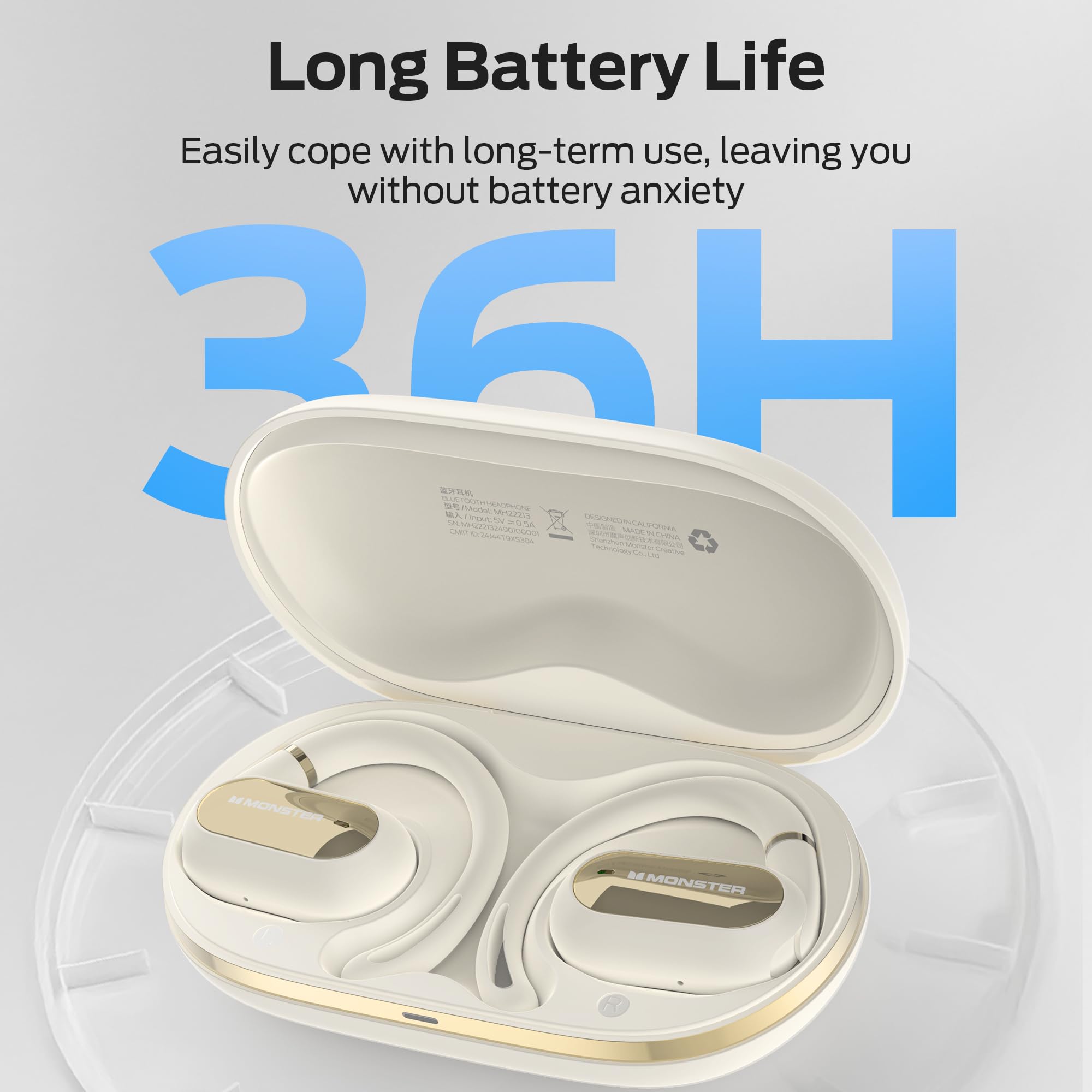Foto 5 pulgar | Auriculares Inalámbricos Bluetooth Monster Open Ear Ac322 - Venta Internacional.
