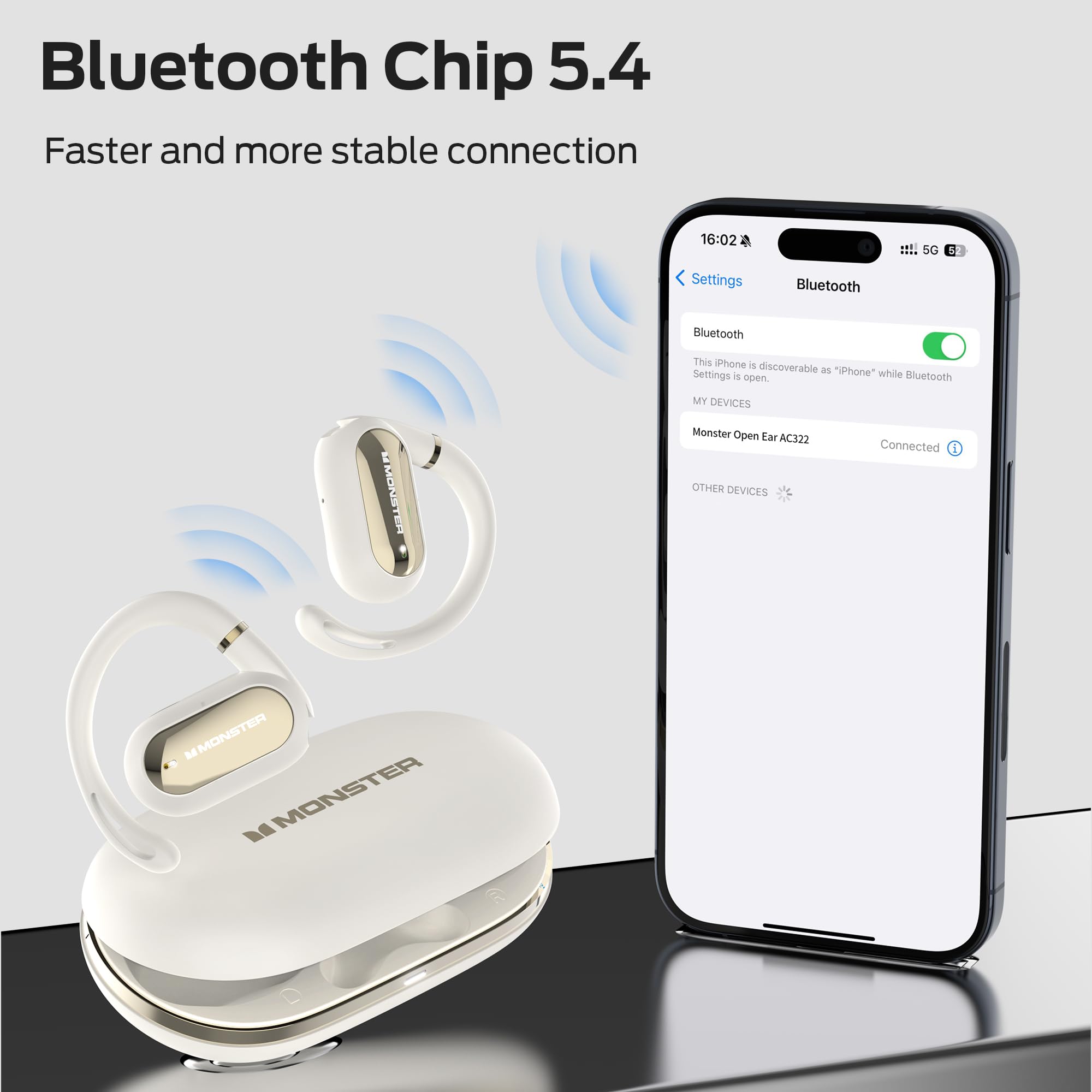 Foto 7 pulgar | Auriculares Inalámbricos Bluetooth Monster Open Ear Ac322 - Venta Internacional.