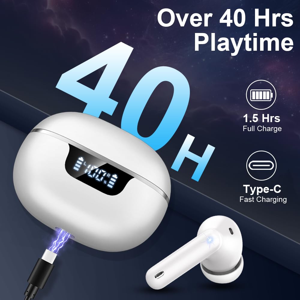 Foto 5 pulgar | Auriculares Inalámbricos Bluetooth 5.4 Donerton 40h Playtime - Venta Internacional.