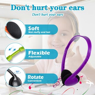 Foto 4 | Auriculares Yfsfqs Classroom Para Estudiantes Y Escuelas, Paquete De 20 - Venta Internacional.