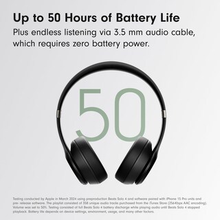 Foto 3 | Auriculares Inalámbricos Beats Solo 4 Con Adaptador De Corriente De 20 W, Color Negro - Venta Internacional.