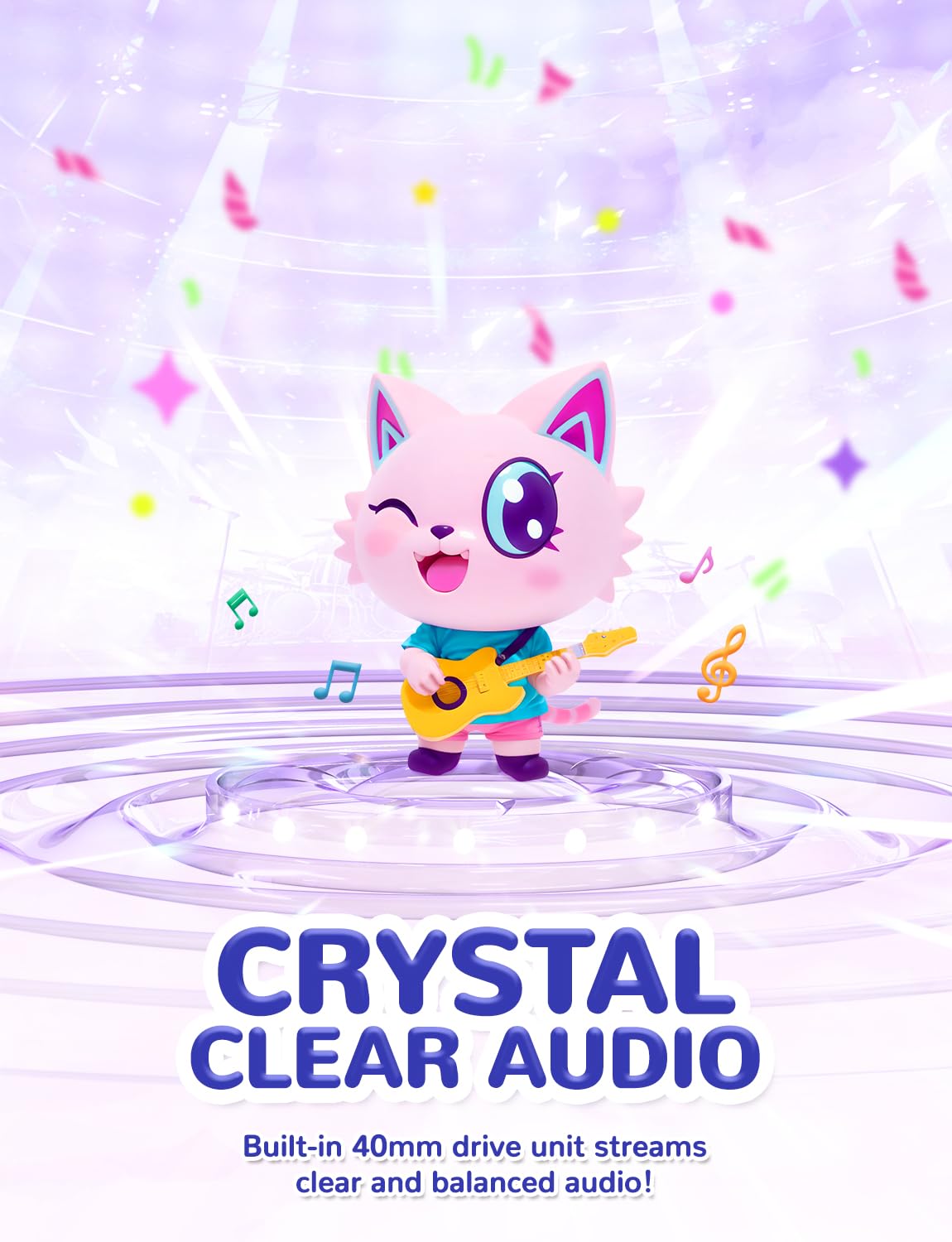 Foto 6 pulgar | Auriculares Para Niños Iclever Cat Ear Led Con Luz Led De 85 Dba, Volumen Seguro - Venta Internacional.