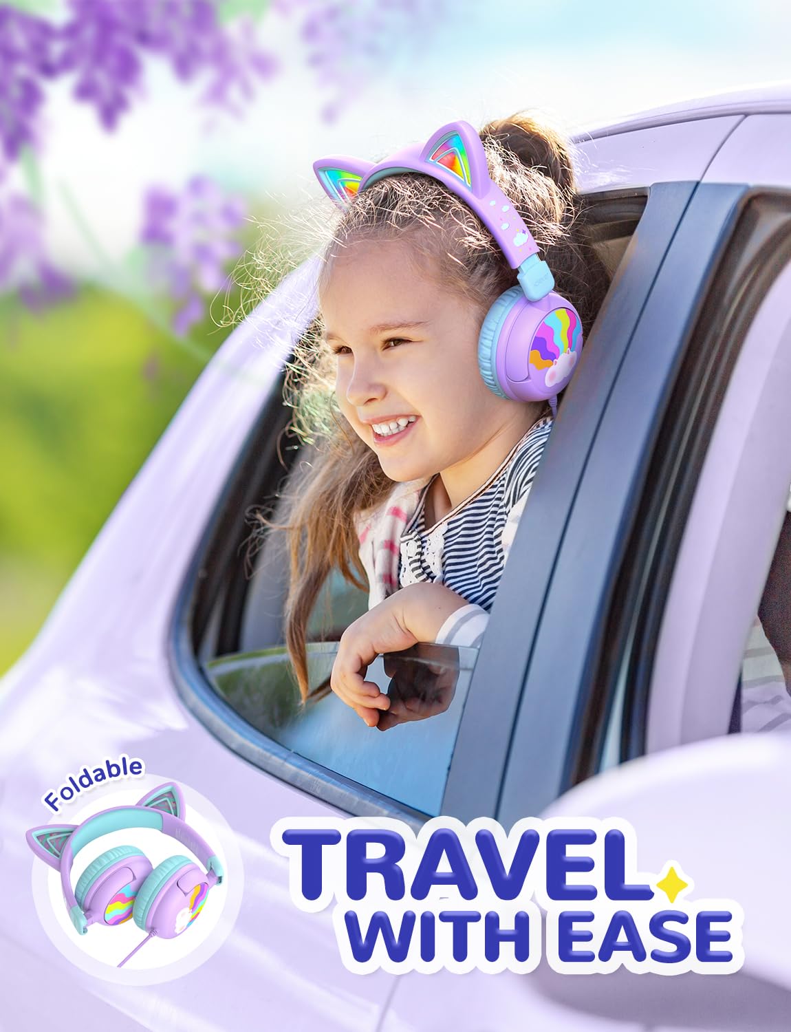 Foto 6 | Auriculares Para Niños Iclever Cat Ear Led Con Luz Led De 85 Dba, Volumen Seguro - Venta Internacional.
