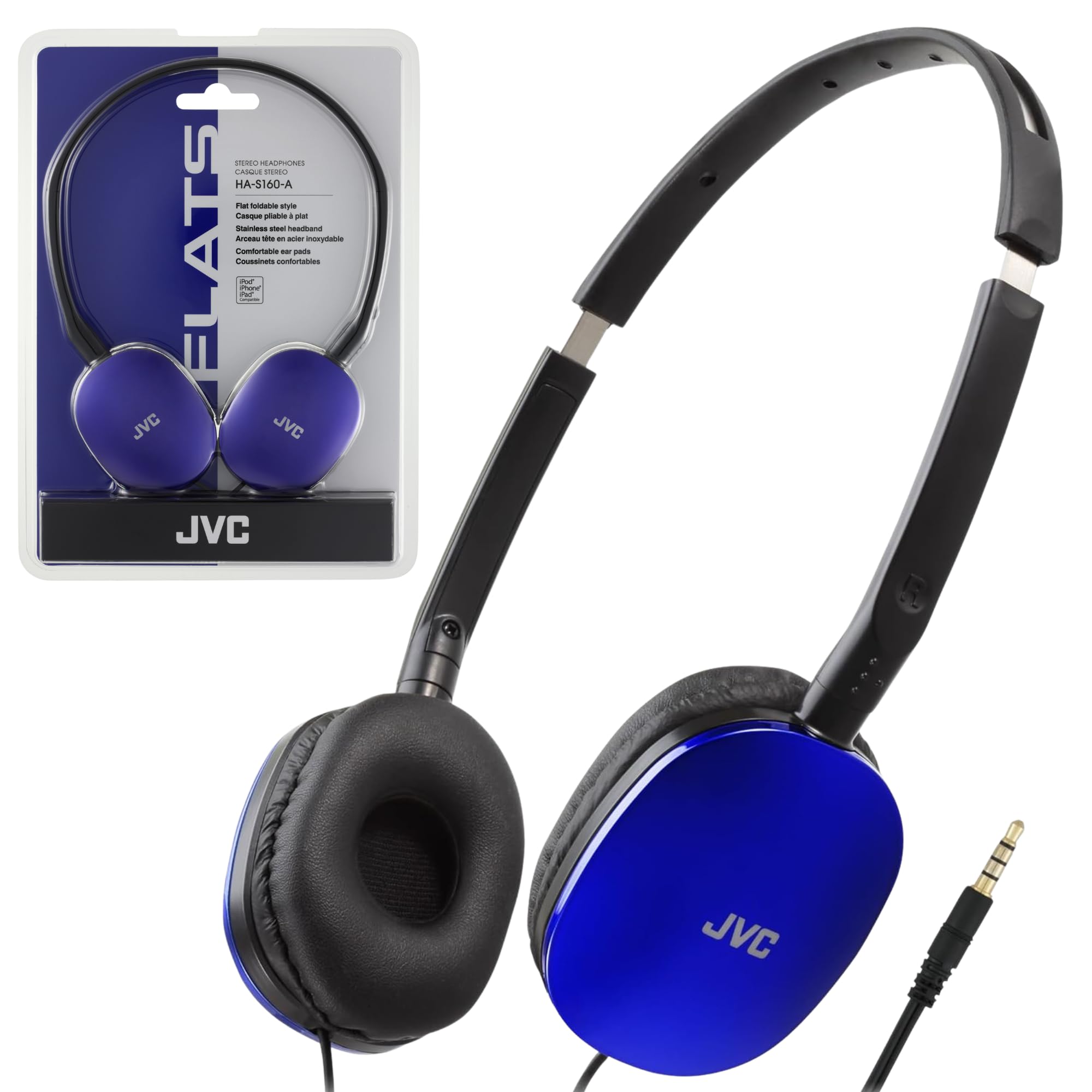 Foto 2 pulgar | Auriculares Jvc Flats, Supraaurales, Con Cable, Planos, Plegables, Controlador De 30 Mm - Venta Internacional.