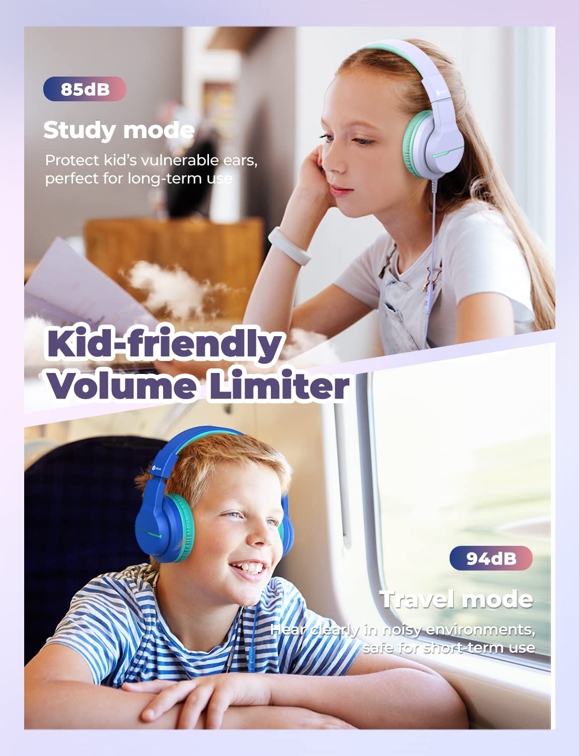 Foto 3 pulgar | Auriculares Iclever Hs19 Para Niños Con Micrófono De 85/94 Db Y Control De Volumen, Paquete De 2 - Venta Internacional.
