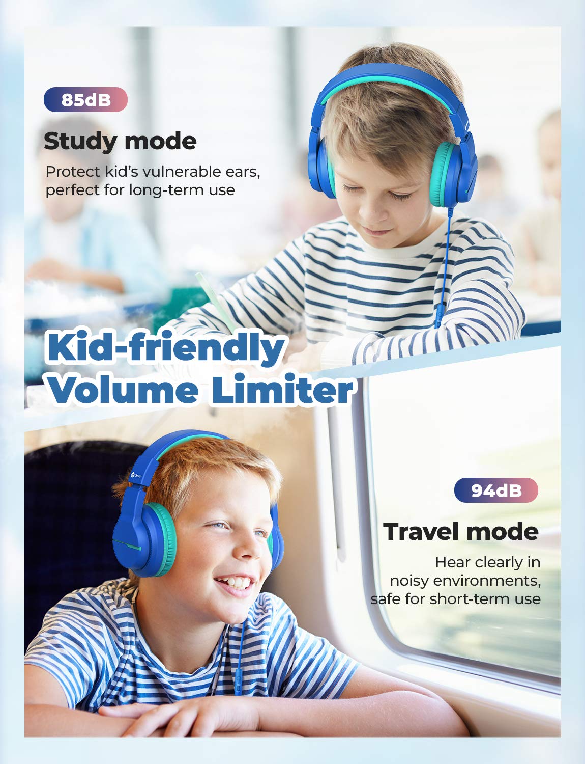 Foto 4 pulgar | Auriculares Iclever Hs19 Para Niños Con Micrófono De 85/94 Db Y Control De Volumen, Paquete De 2 - Venta Internacional.
