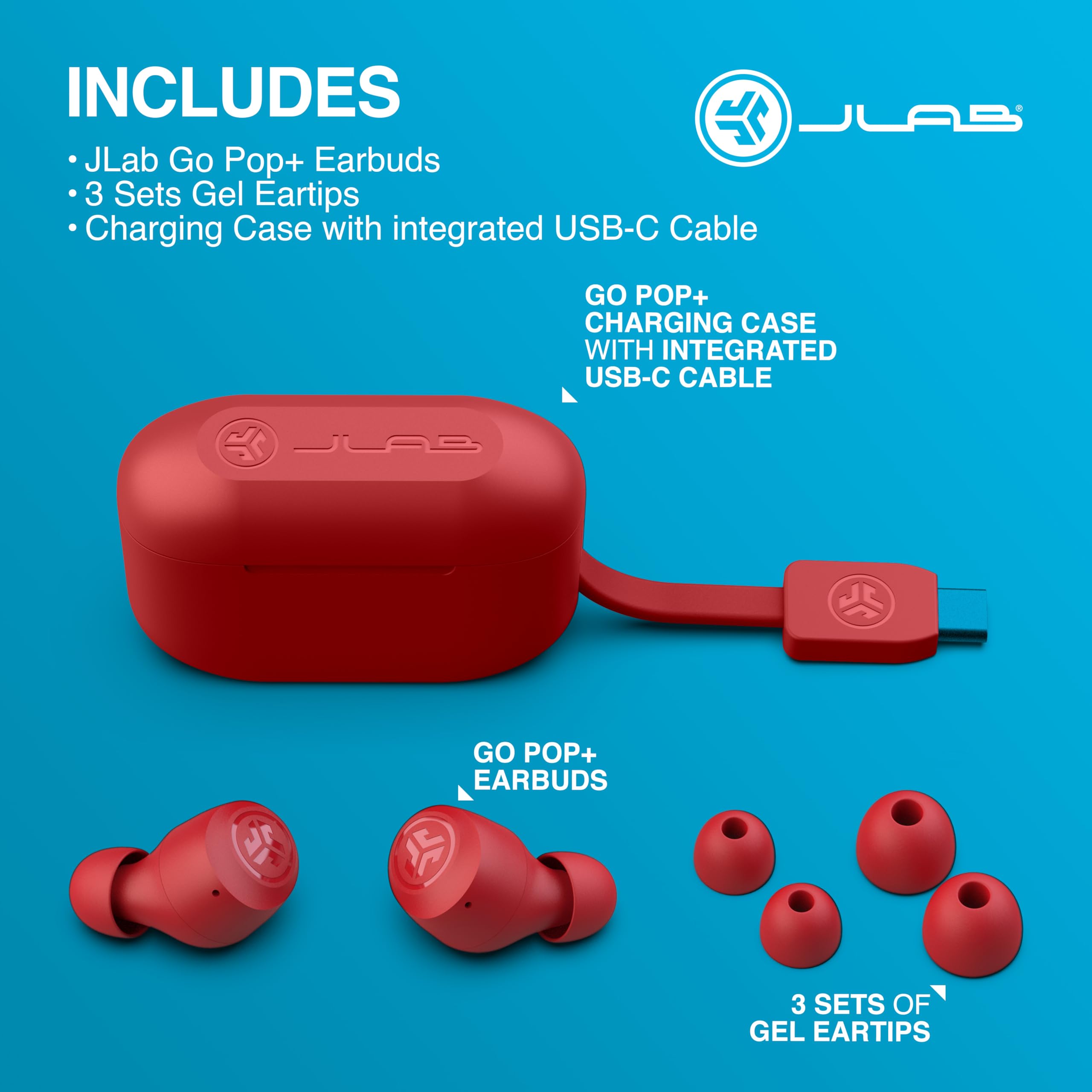 Foto 8 pulgar | Auriculares Bluetooth Jlab Go Air Pop True Wireless, Color Rojo - Venta Internacional.