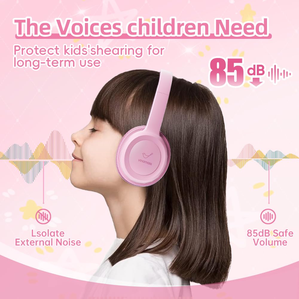 Foto 4 pulgar | Auriculares Bluetooth Vinamass E63 Para Niños Con 30 Horas De Reproducción - Venta Internacional.