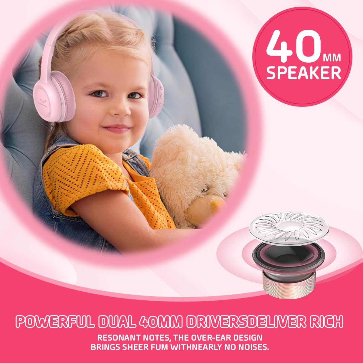 Foto 8 pulgar | Auriculares Bluetooth Vinamass E63 Para Niños Con 30 Horas De Reproducción - Venta Internacional.