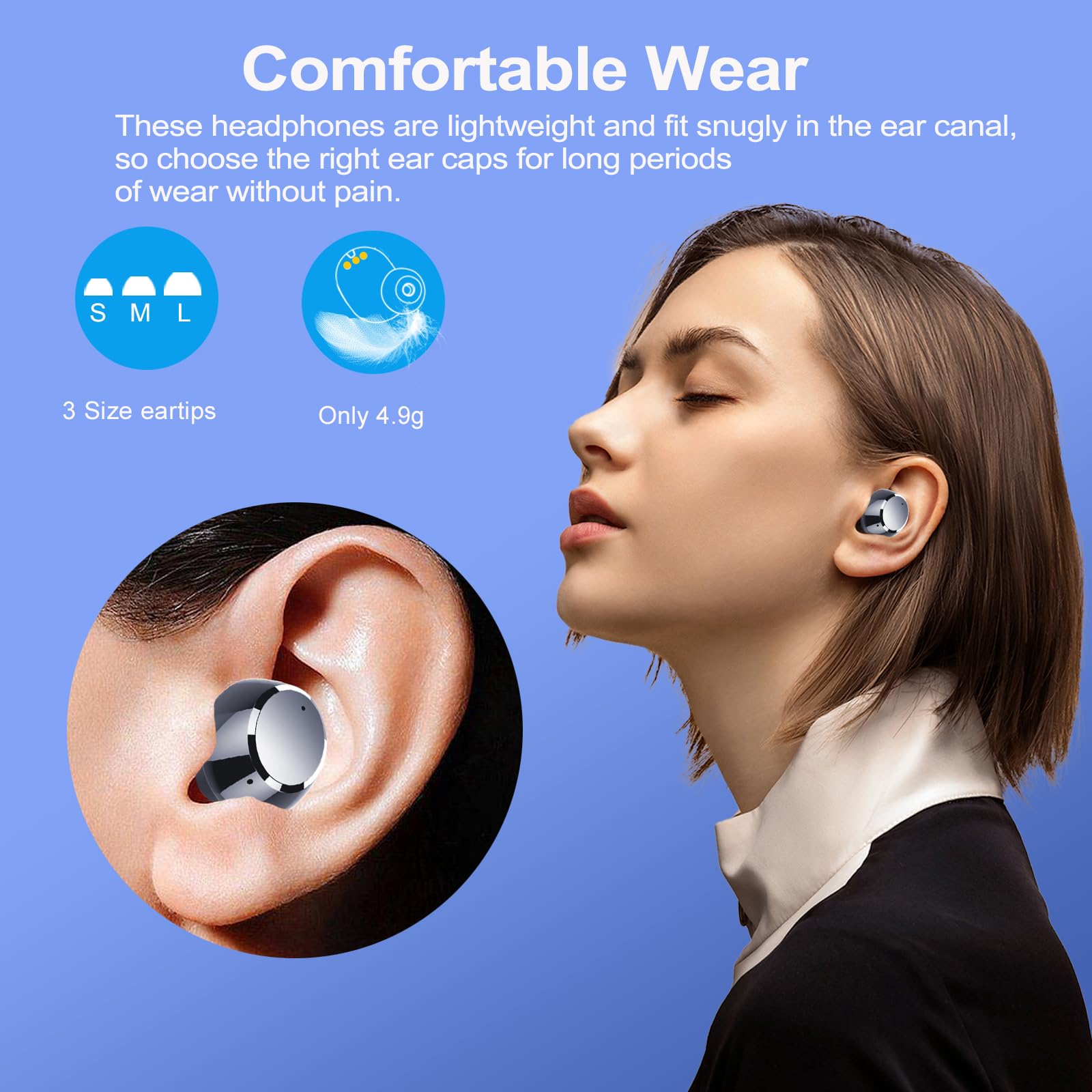 Foto 7 pulgar | Auriculares Inalámbricos Bluetooth 5.3 Lekaby 2025 Con Tiempo De Reproducción De 128 H - Venta Internacional.