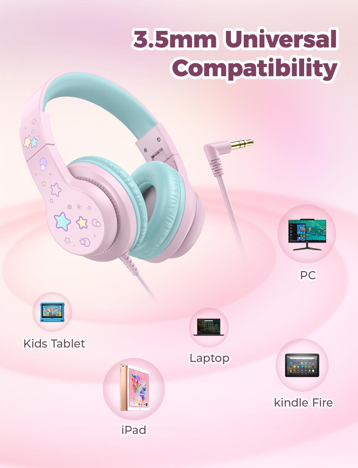 Foto 6 pulgar | Auriculares Iclever Hs19s Para Niños, Supraaurales, Con Cable, Volumen De 85 Dba - Venta Internacional.