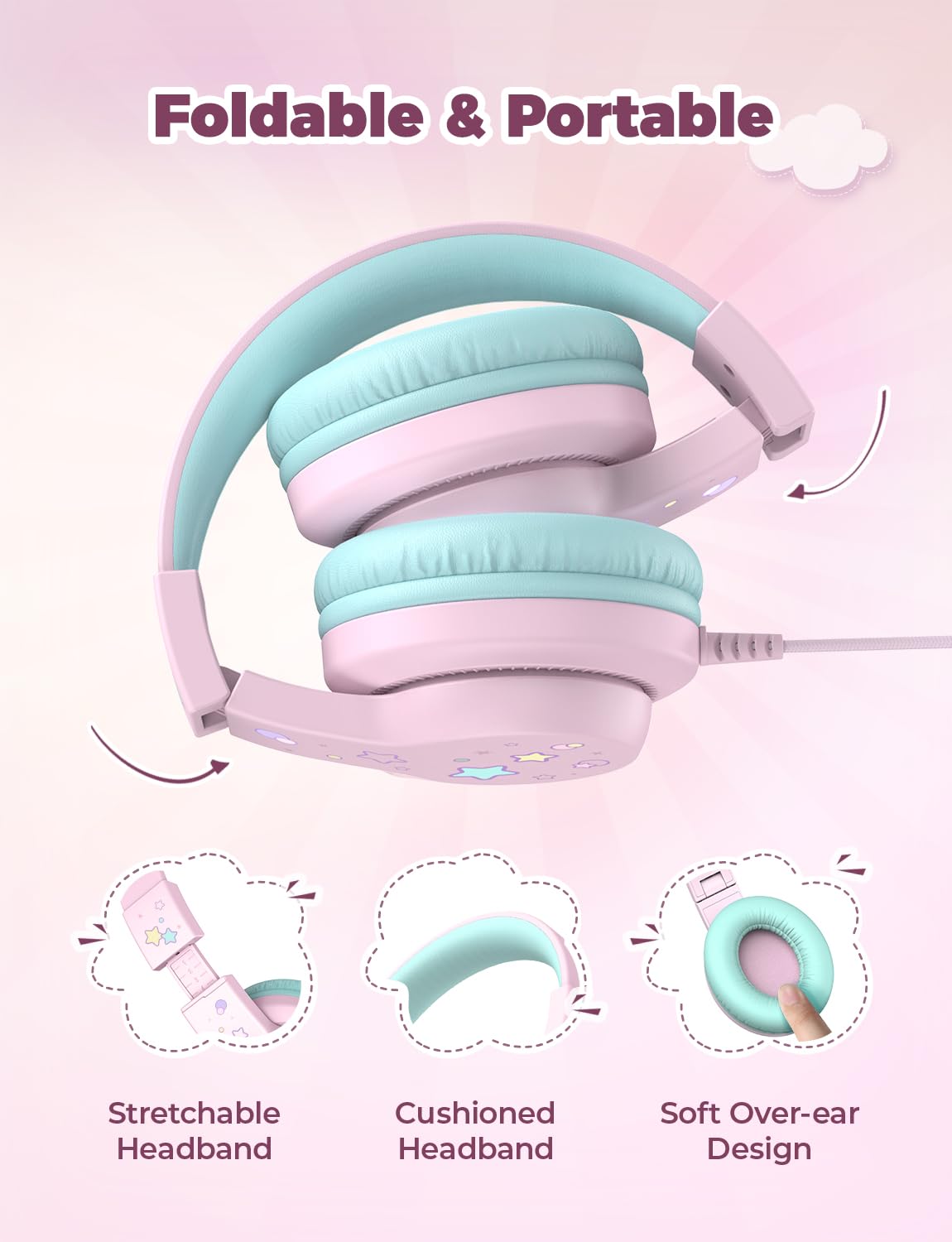 Foto 7 pulgar | Auriculares Iclever Hs19s Para Niños, Supraaurales, Con Cable, Volumen De 85 Dba - Venta Internacional.
