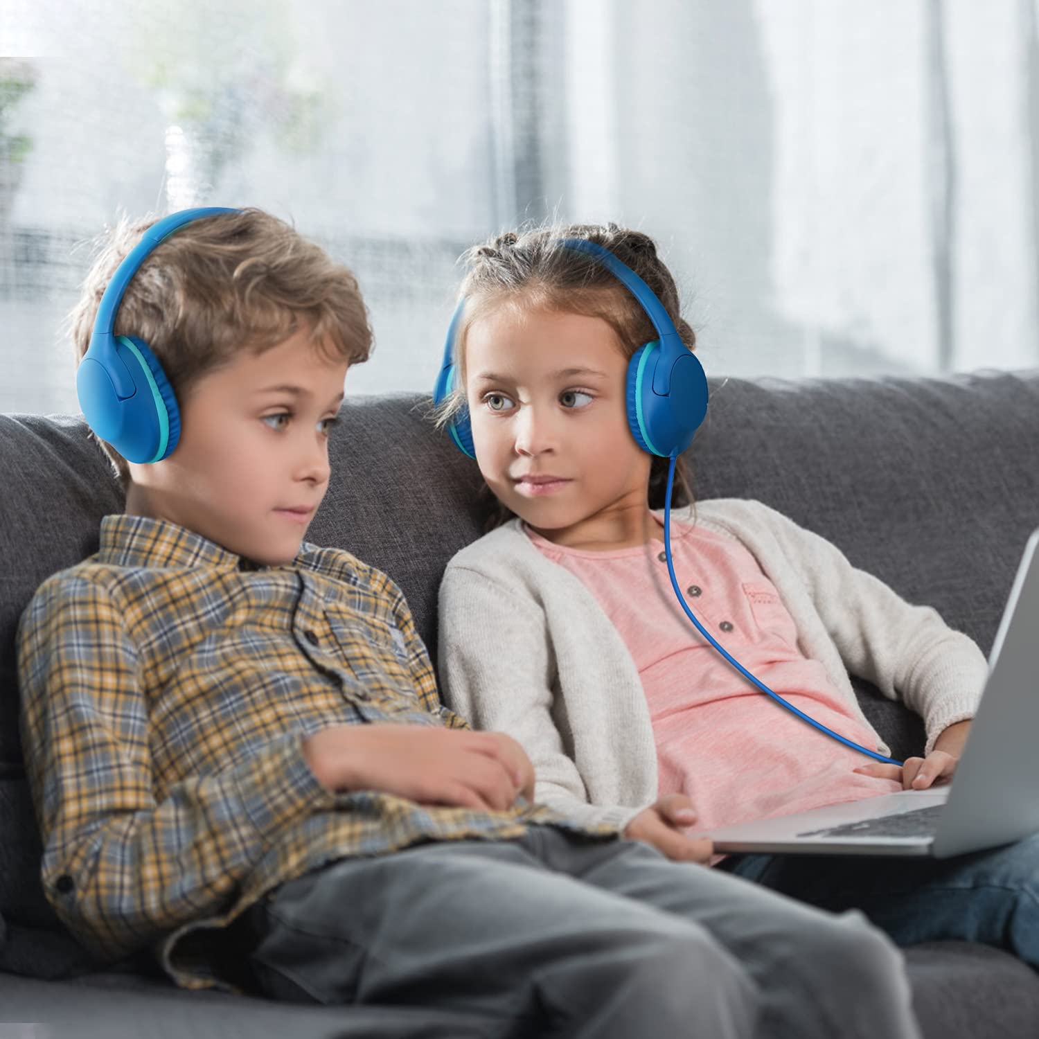 Foto 7 pulgar | Auriculares Powmee P20 Para Niños, Supraaurales, 94 Db, Volumen Limitado, Color Azul - Venta Internacional.