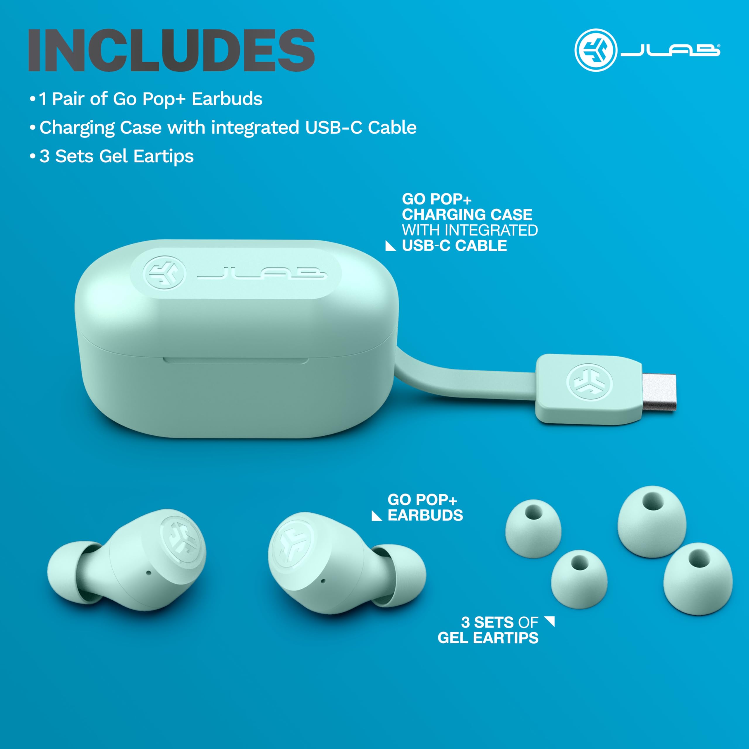 Foto 8 pulgar | Auriculares Bluetooth Jlab Go Air Pop True Wireless Con Funda - Mint - Venta Internacional.