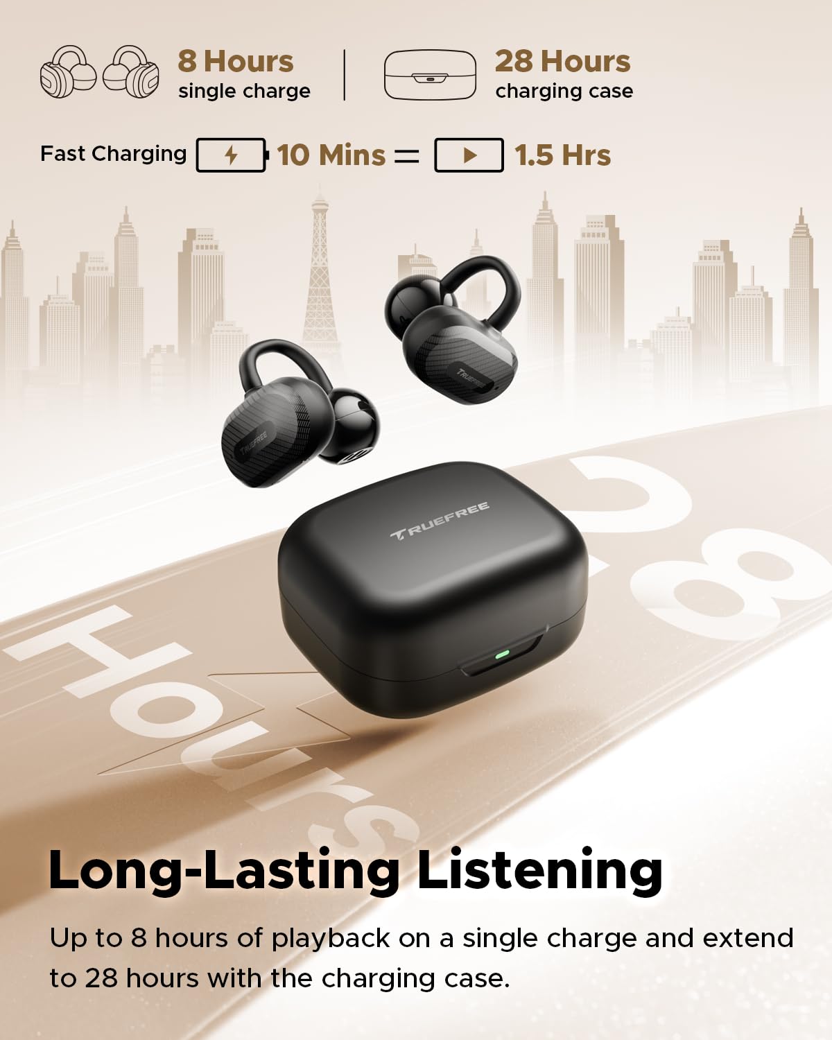 Foto 7 pulgar | Auriculares Inalámbricos Truefree C10 Clip-on Bluetooth 5.4 28h Playtime - Venta Internacional.
