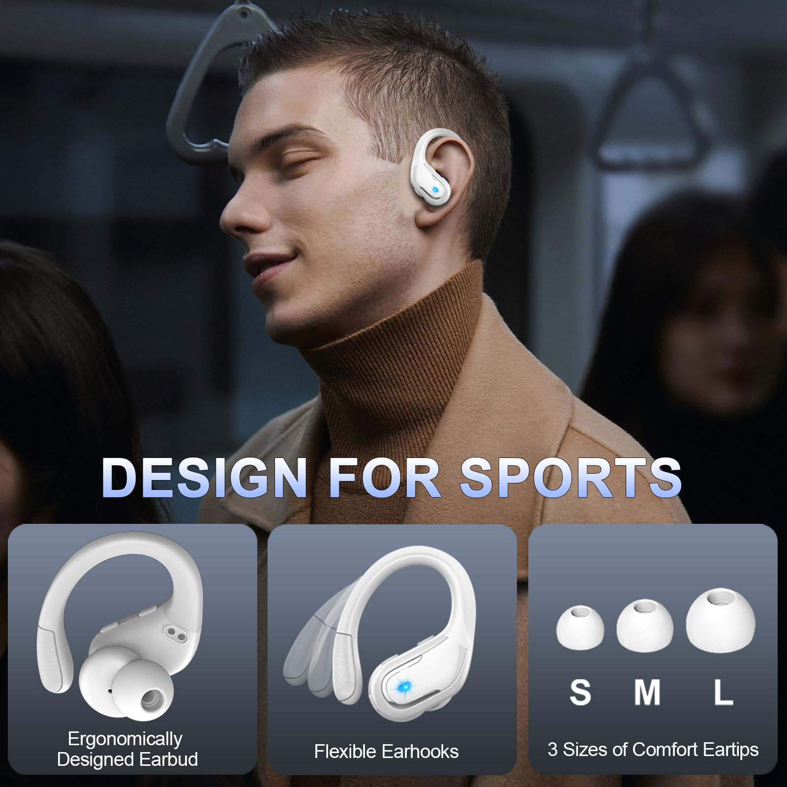 Foto 6 pulgar | Auriculares Inalámbricos Ltinist Bluetooth 5.4 75 Horas, Color Blanco - Venta Internacional.