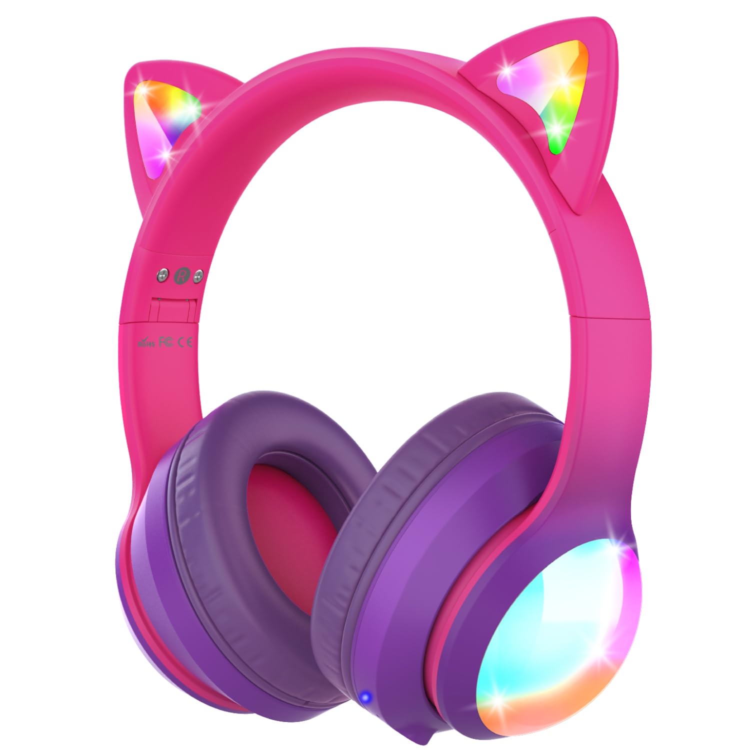 Foto 2 pulgar | Auriculares Fospower Kids Bluetooth 5.2 Con Led Cat Ears 100h - Venta Internacional.