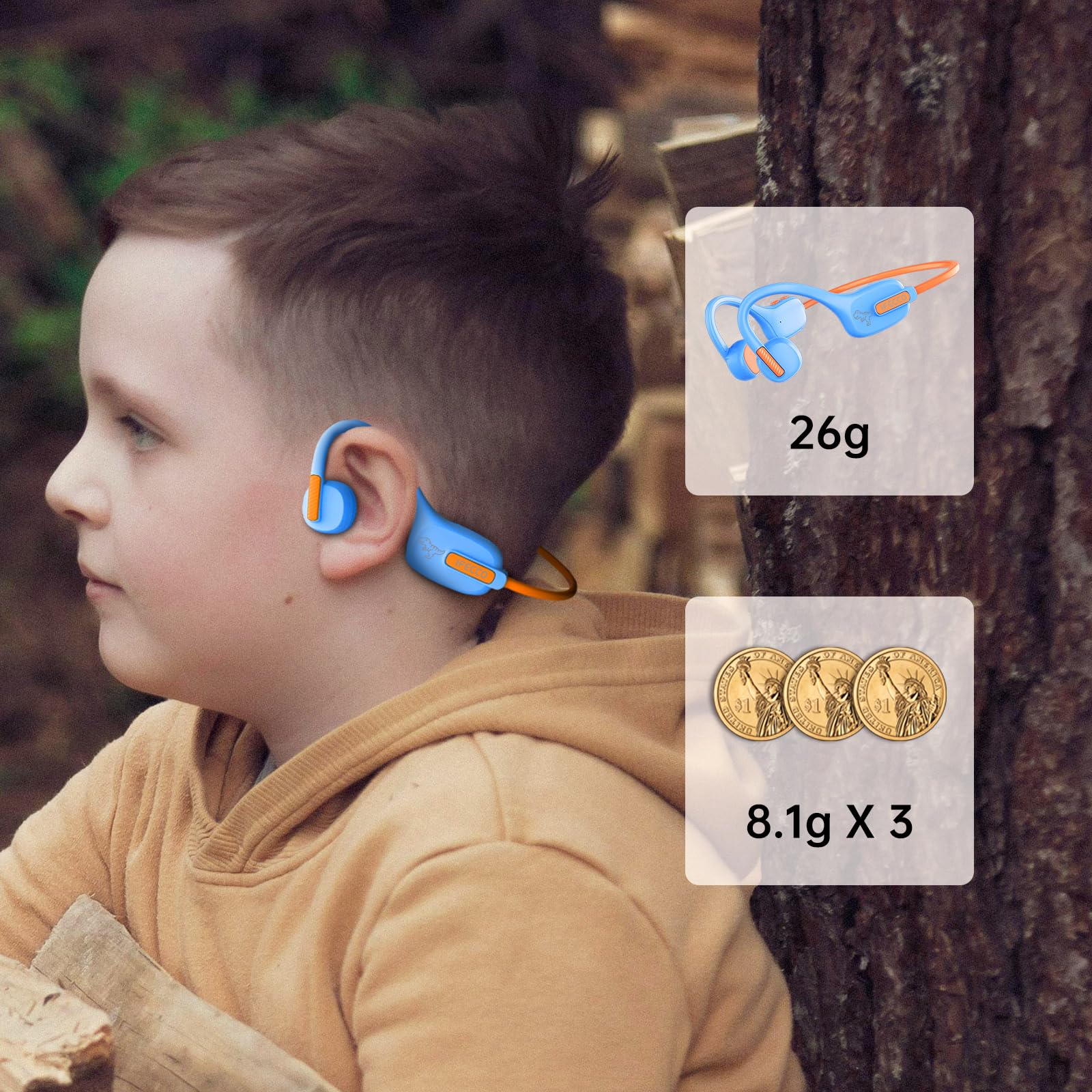 Foto 8 pulgar | Auriculares Inalámbricos Para Niños Con Micrófono Abierto Ifecco Bluetooth 5.3, Color Azul - Venta Internacional.