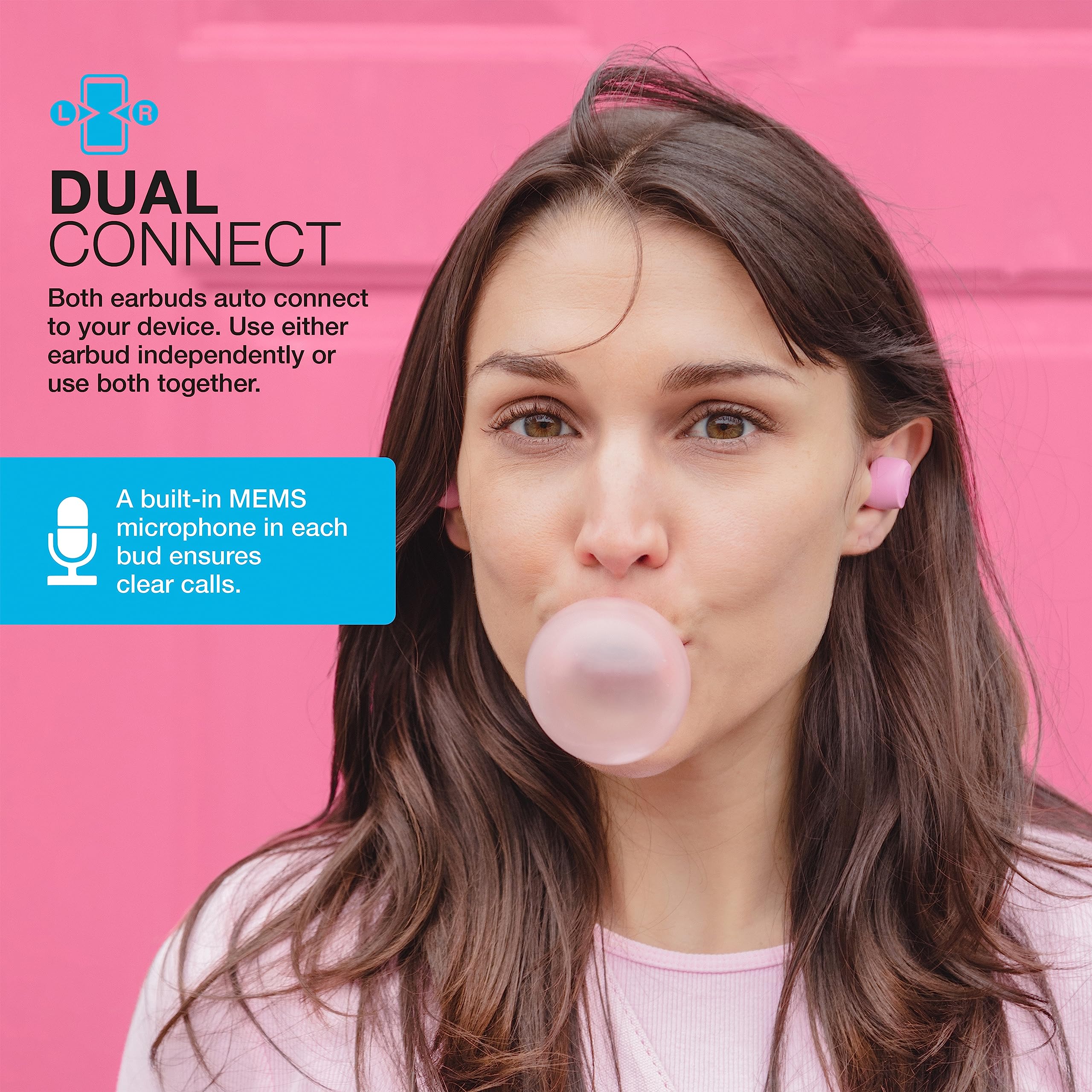 Foto 4 pulgar | Auriculares Bluetooth Jlab Go Air Pop Con Funda De Carga Rosa - Venta Internacional.