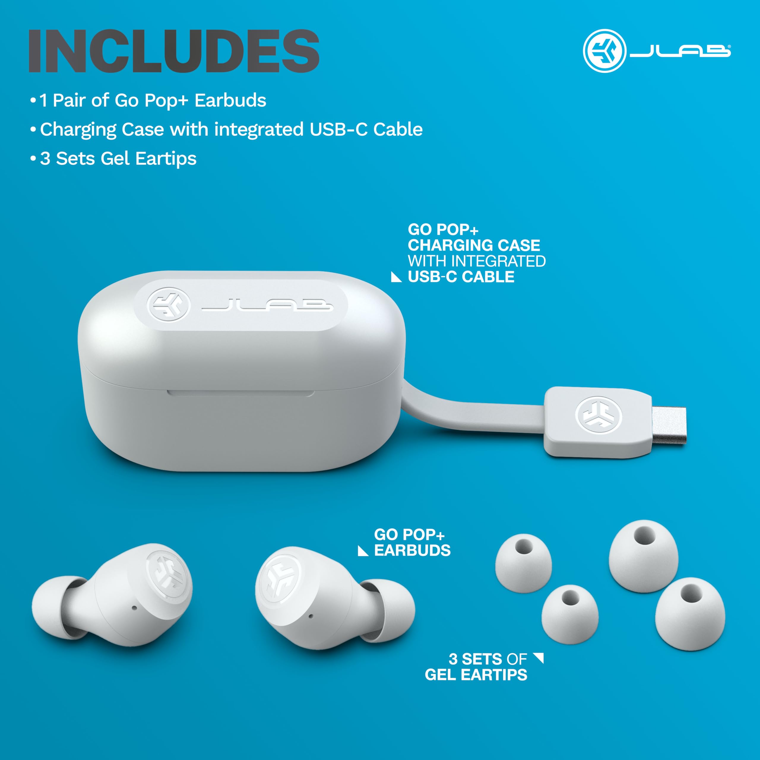 Foto 8 pulgar | Auriculares Bluetooth True Wireless Jlab Go Air Pop+ Blancos - Venta Internacional.