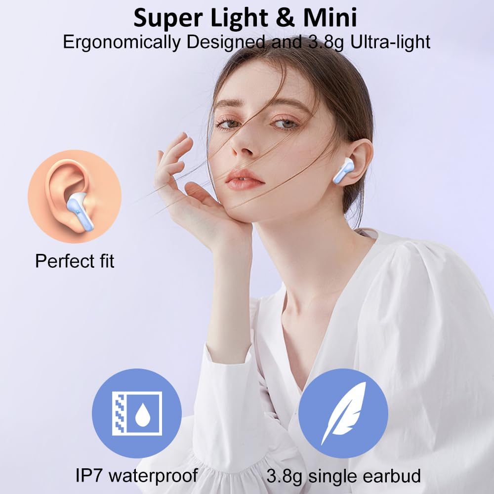 Foto 6 pulgar | Auriculares Inalámbricos Ordtop 2025 Bluetooth 5.4 40h Batería Ip7 - Venta Internacional.
