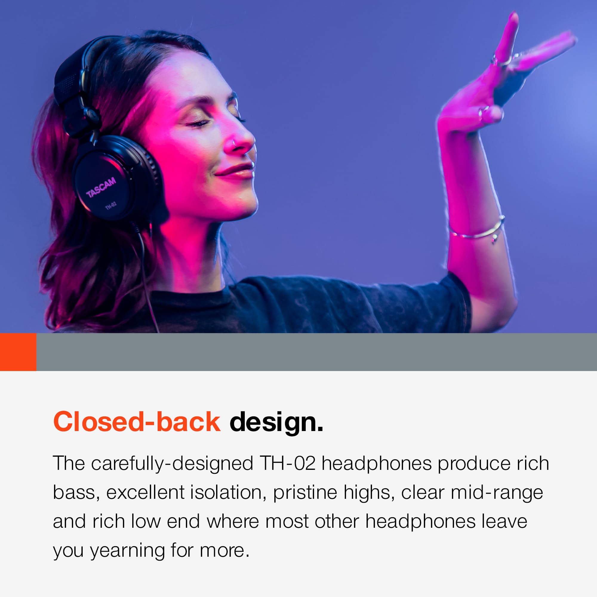 Foto 6 pulgar | Auriculares Tascam Th-02 Professional Studio Monitor Con Cable - Venta Internacional.