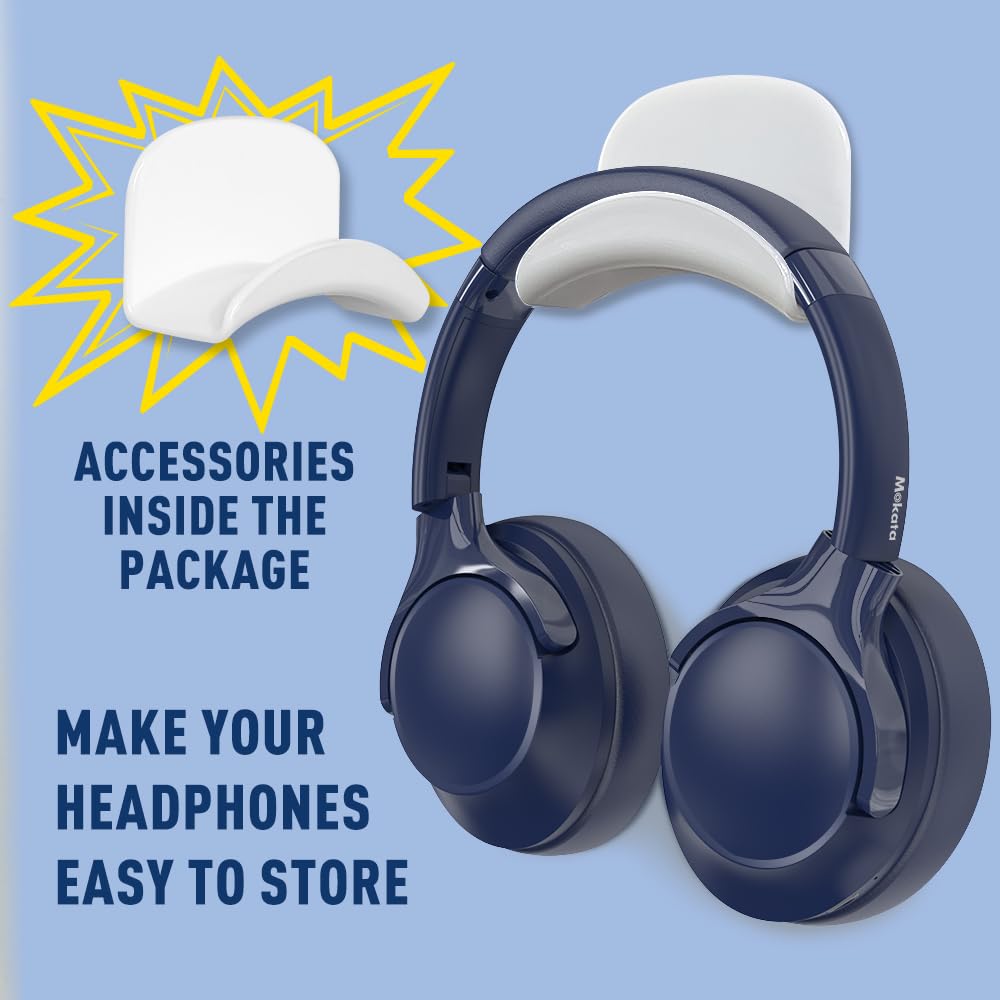 Foto 8 pulgar | Auriculares Bluetooth 5.3 Mokata Over Ear 68h Playtime Blue - Venta Internacional.