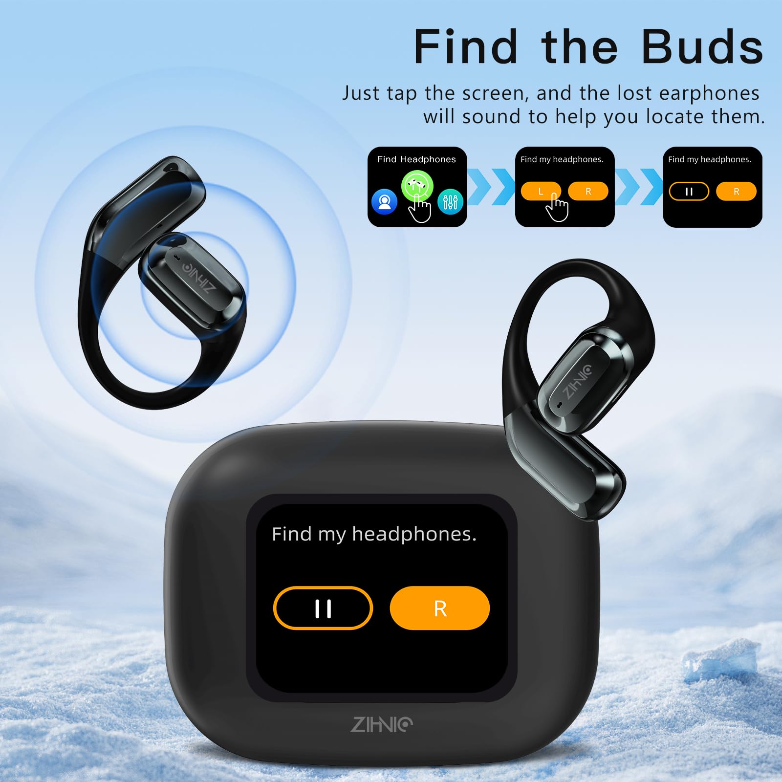 Foto 6 pulgar | Auriculares Inalámbricos Con Cancelación De Ruido True Wireless Zihnic Con Pantalla Lcd, Color Negro - Venta Intern