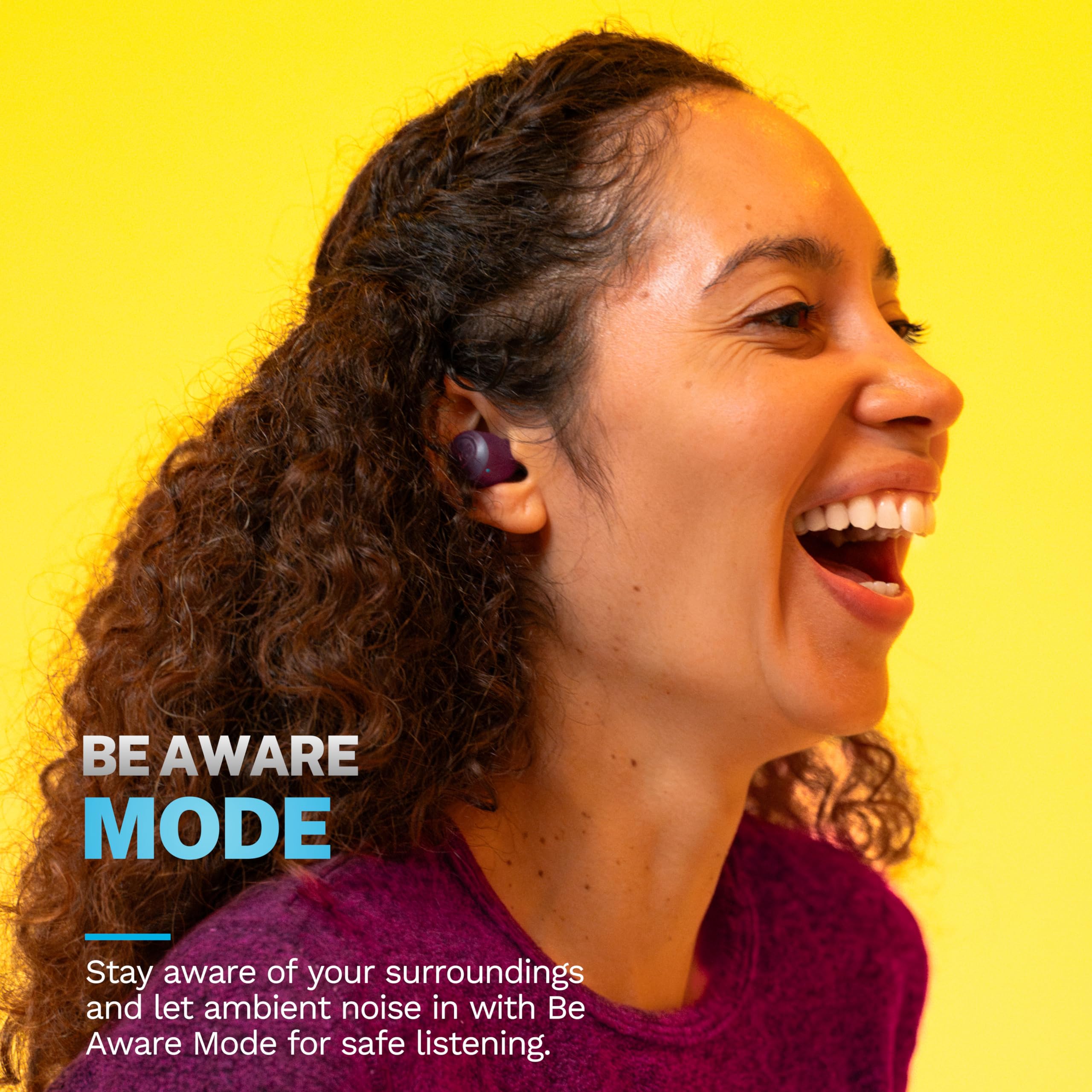 Foto 4 pulgar | Auriculares Bluetooth Jlab Go Air Pop+ Con Funda De Carga, Color Morado - Venta Internacional.