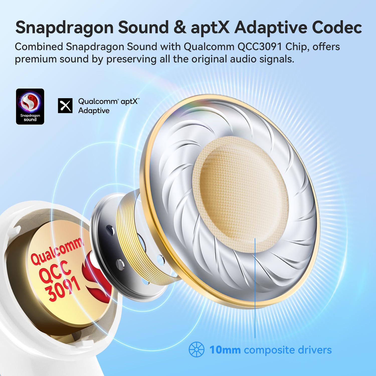 Foto 4 pulgar | Auriculares Inalámbricos Earfun Air Pro 4 Adaptive Anc 52h Playtime - Venta Internacional.