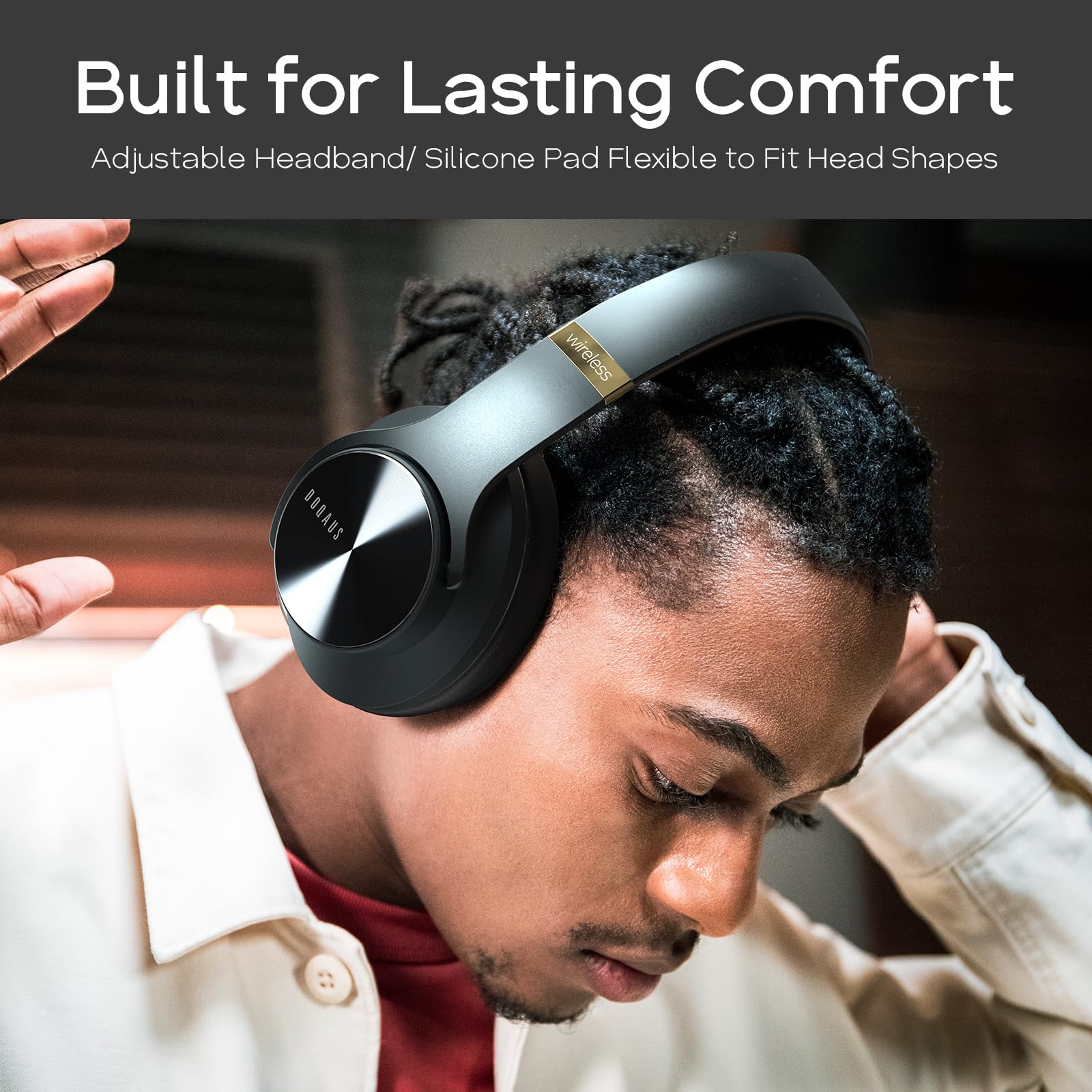 Foto 5 pulgar | Auriculares Bluetooth Doqaus Para Colocar Sobre La Oreja, 90 Horas De Reproducción - Venta Internacional.