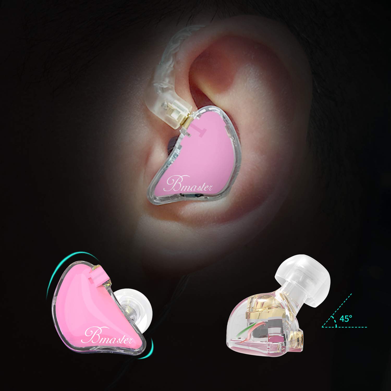 Foto 3 pulgar | Auriculares Con Monitor Intraural Basn Bmaster Triple Driver, Color Rosa - Venta Internacional.