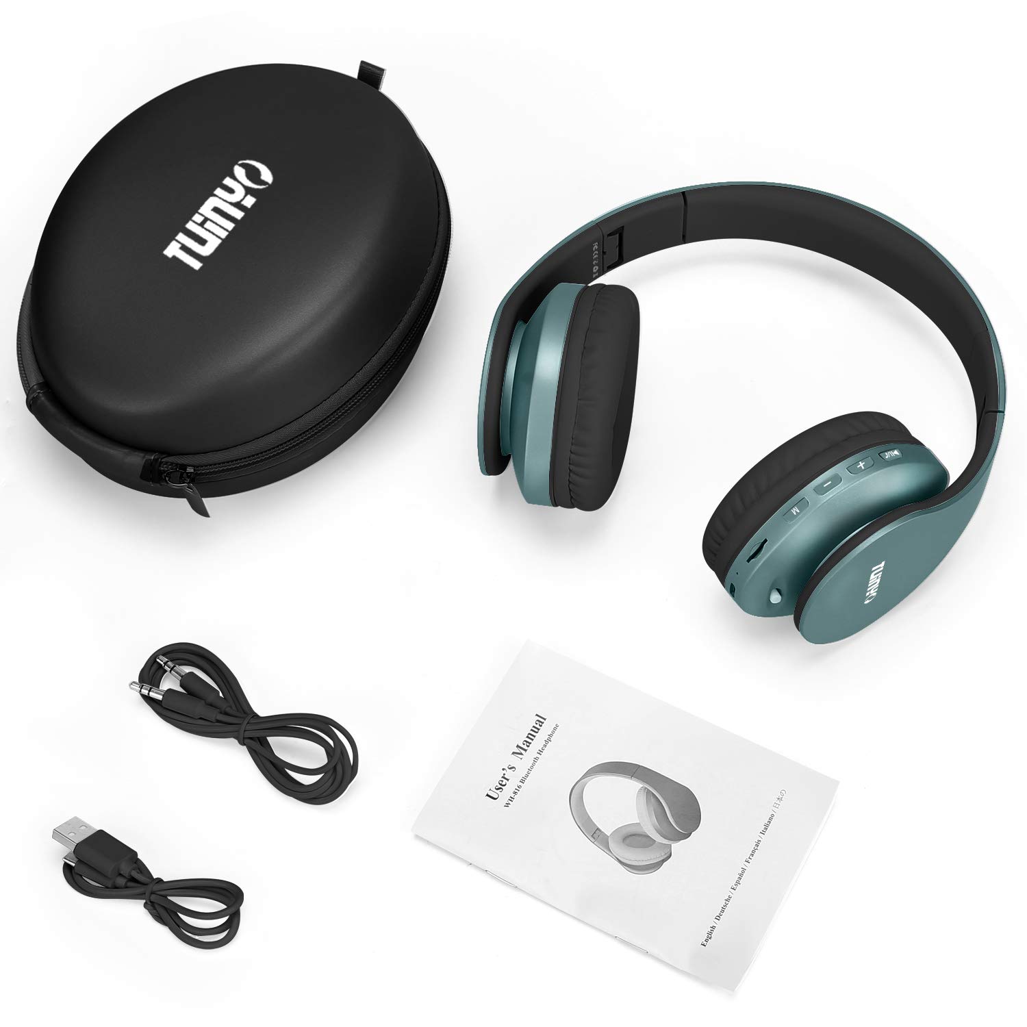Foto 7 pulgar | Auriculares Inalámbricos Tuinyo Bluetooth Para Colocar Sobre Las Orejas Con Micrófono, Color Morado - Venta Internac