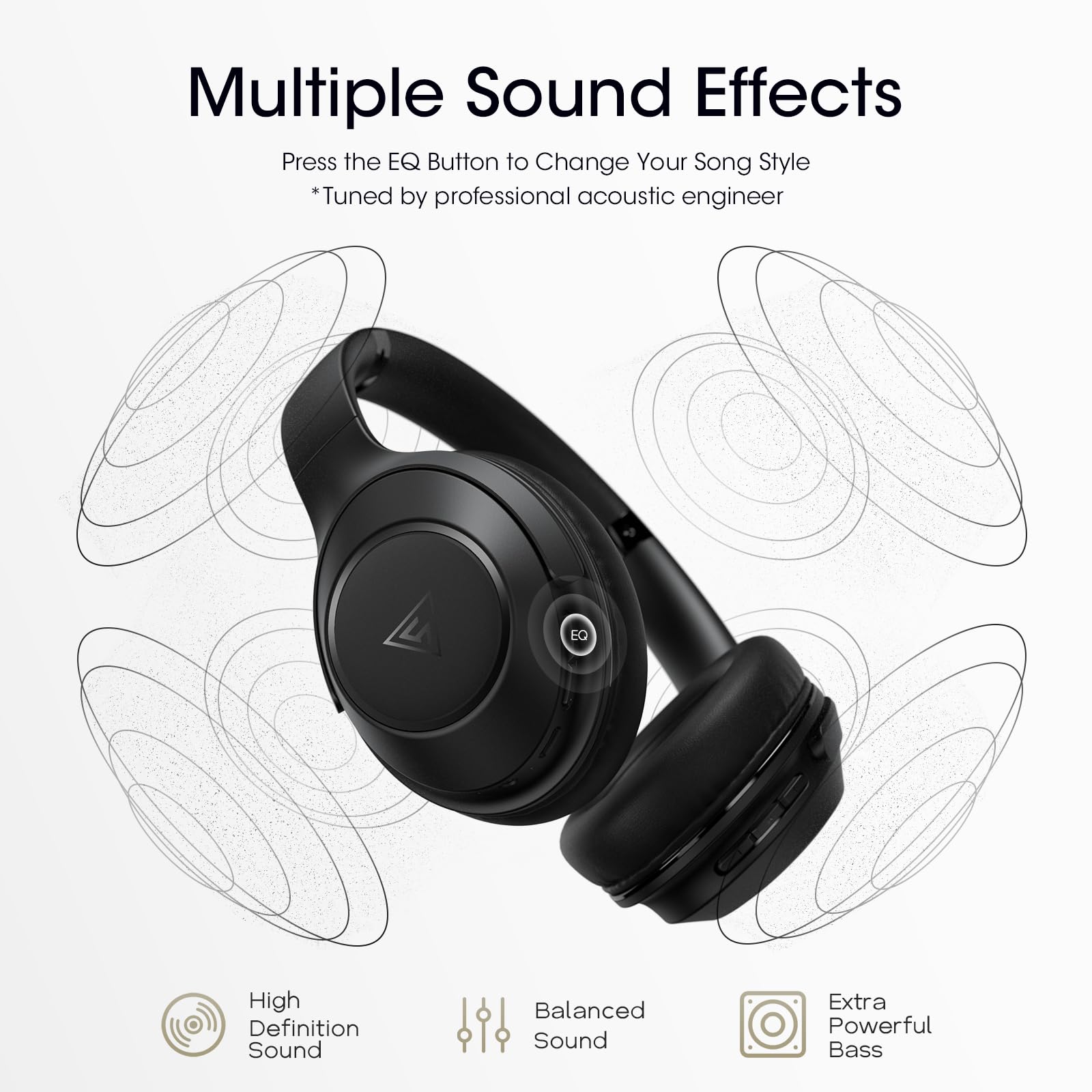 Foto 4 pulgar | Auriculares Bluetooth Doqaus Over Ear 70h Playtime Con Micrófono - Venta Internacional.