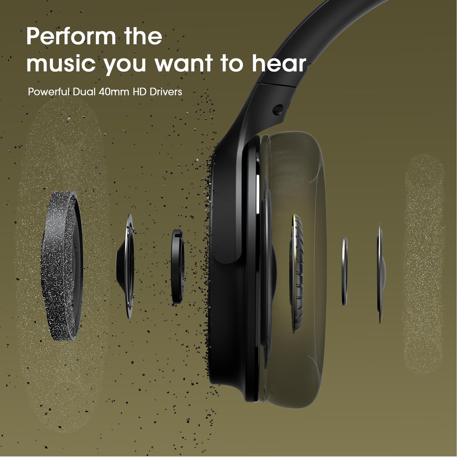 Foto 8 pulgar | Auriculares Bluetooth Doqaus Over Ear 70h Playtime Con Micrófono - Venta Internacional.