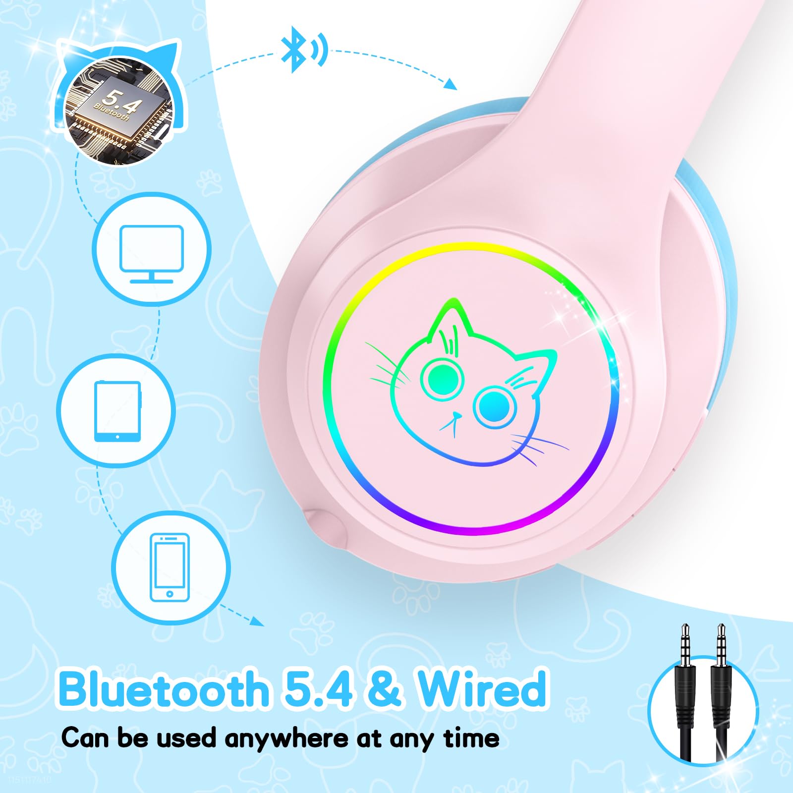 Foto 3 pulgar | Auriculares Bluetooth Lobkin Kids Over Ear 50 H Playtime - Venta Internacional.