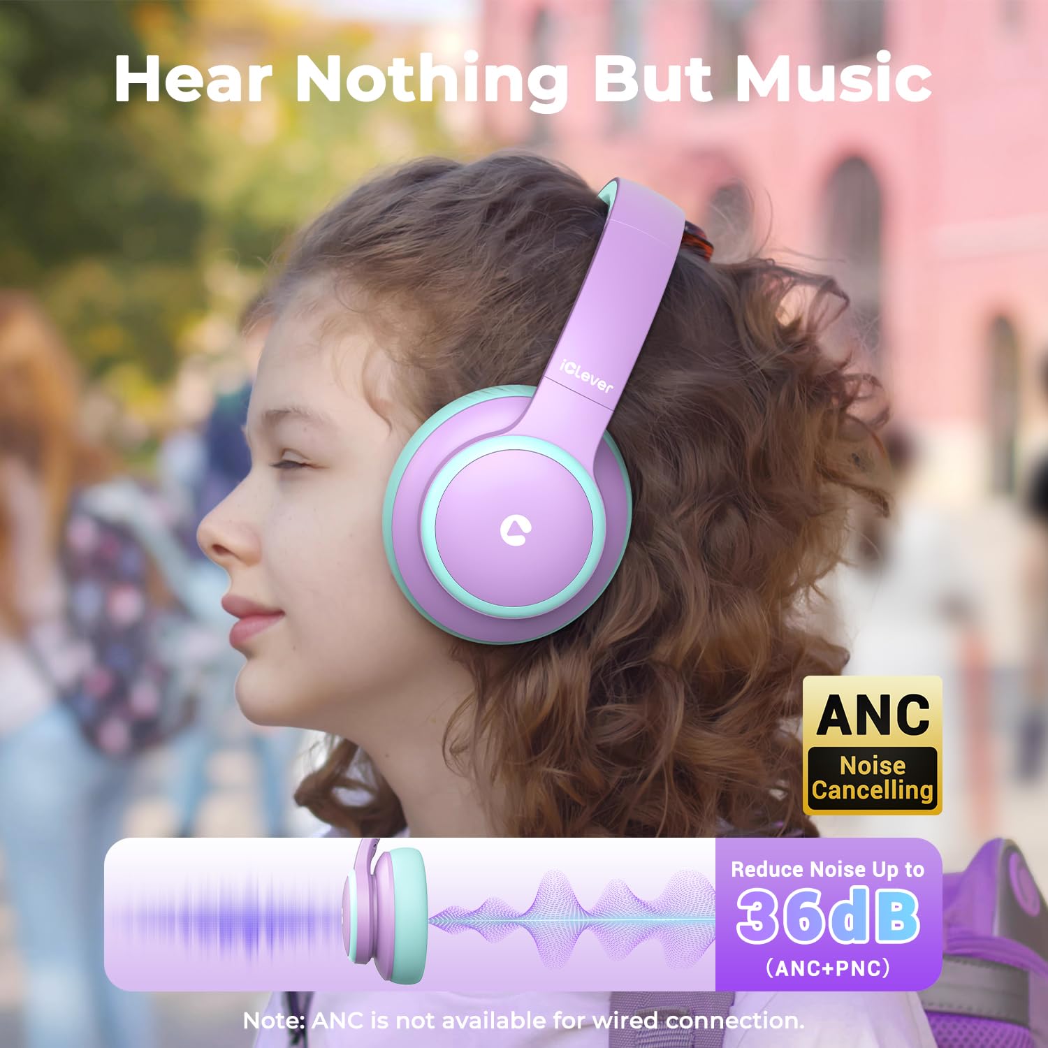 Foto 3 pulgar | Auriculares Inalámbricos Con Cancelación De Ruido Iclever Bth26 Para Niños - Venta Internacional.