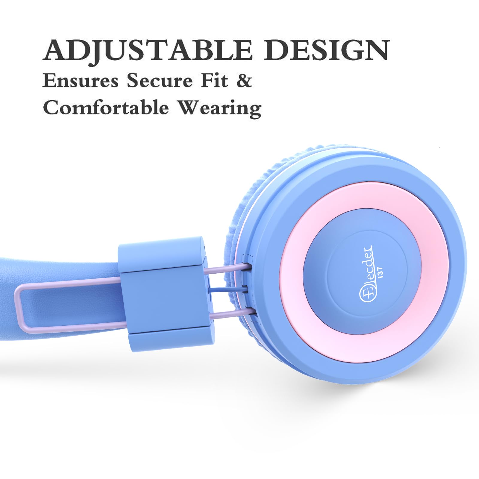 Foto 6 pulgar | Auriculares Elecder I37 Para Niños, Plegables, Supraaurales, Con Cable, Morado/rosa - Venta Internacional.