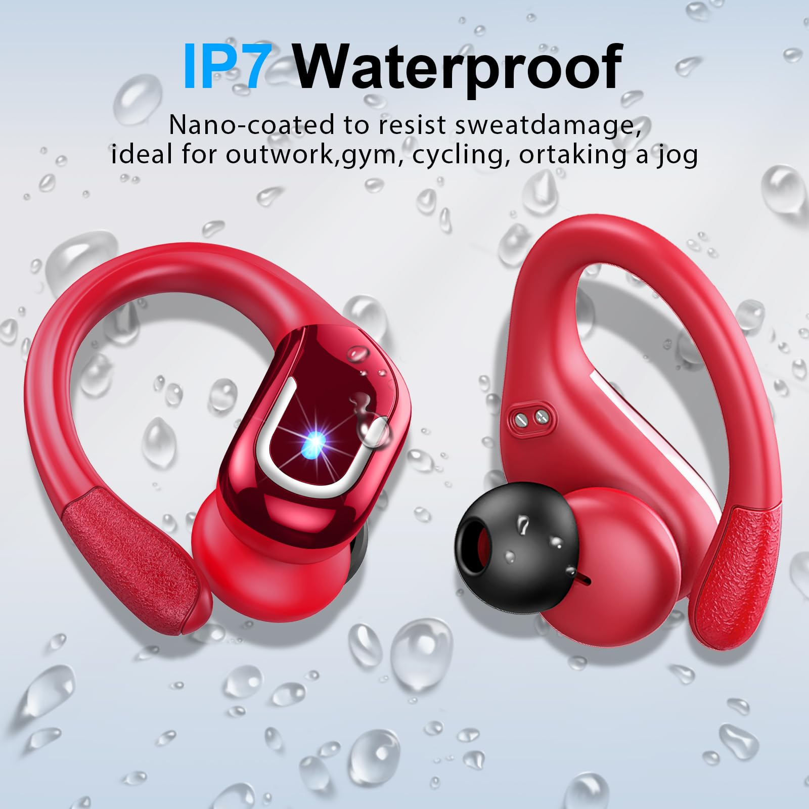 Foto 6 pulgar | Auriculares Inalámbricos Latinist Bluetooth 5.4 Con Batería De 75 Horas, Color Rojo - Venta Internacional.