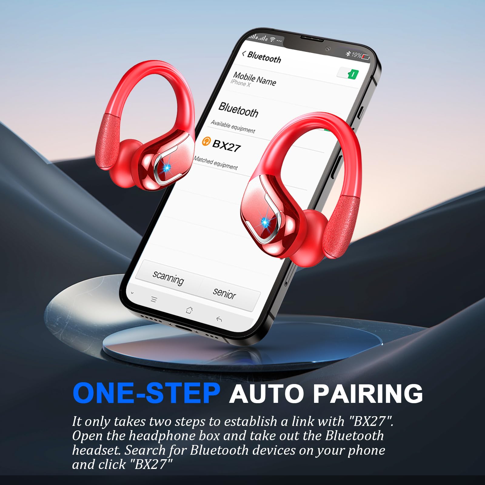 Foto 8 pulgar | Auriculares Inalámbricos Latinist Bluetooth 5.4 Con Batería De 75 Horas, Color Rojo - Venta Internacional.