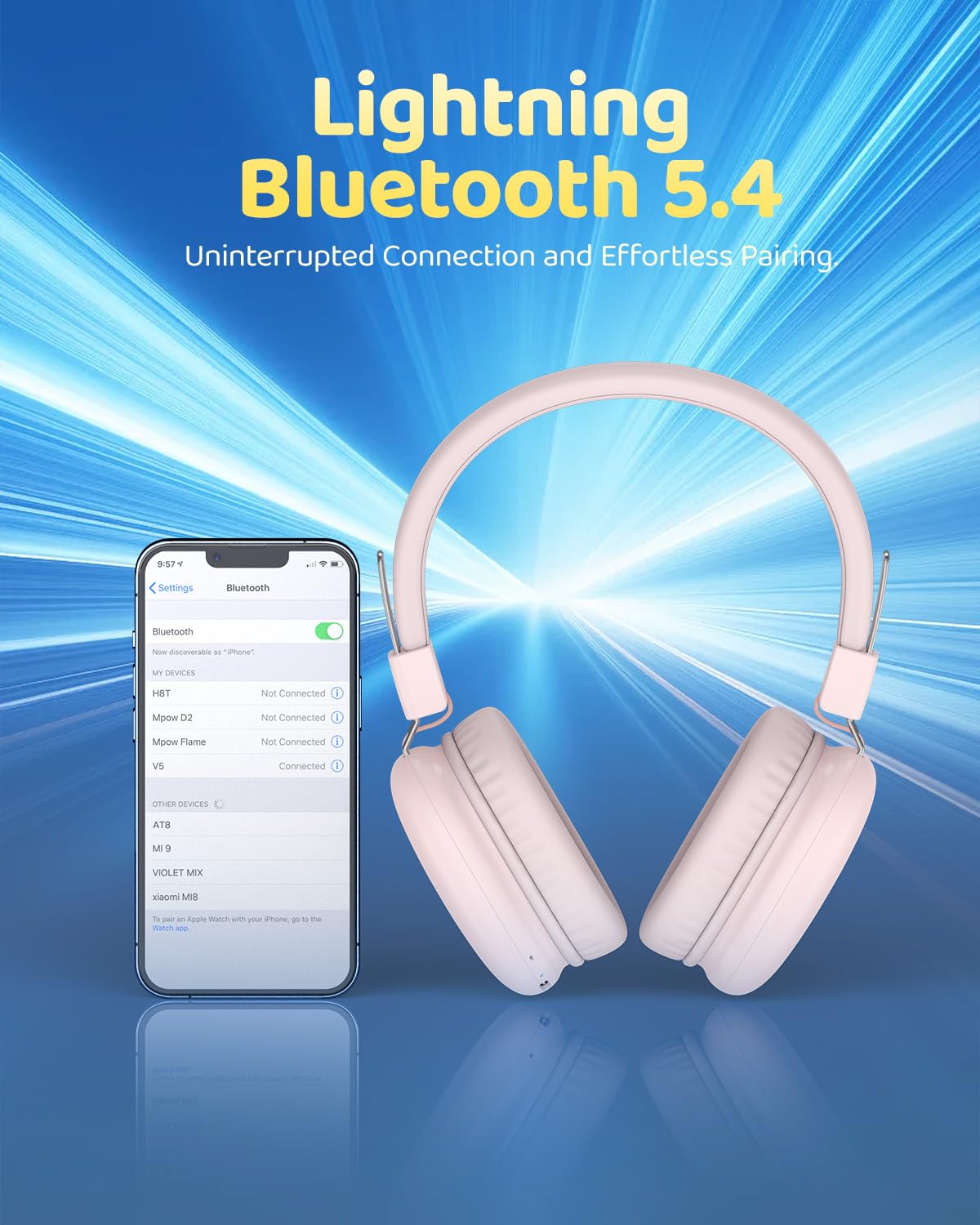 Foto 7 pulgar | Auriculares Bluetooth Awatrue Kids Wireless 50 H Playtime Rosa - Venta Internacional.