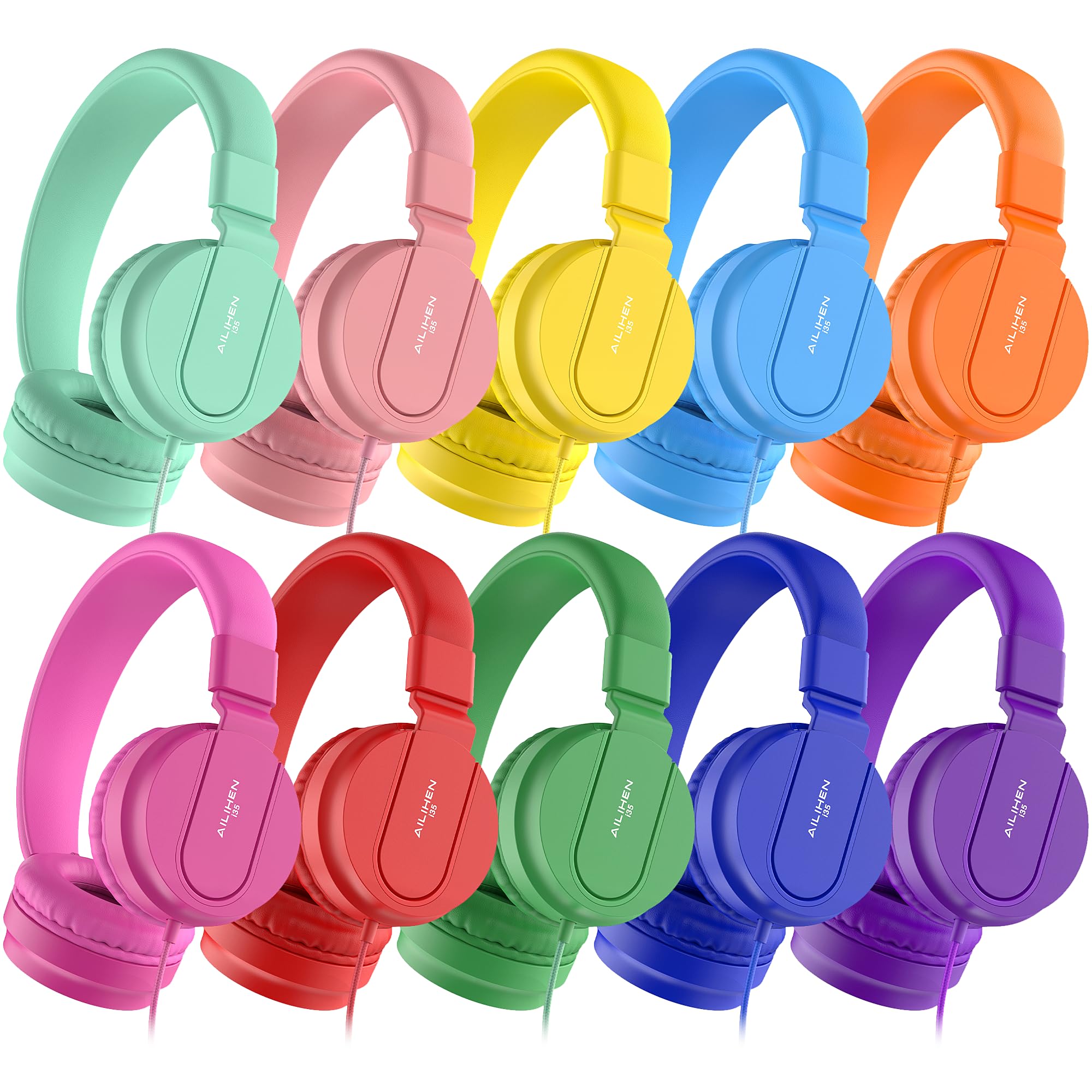 Foto 2 pulgar | Paquete De 10 Auriculares Ailihen Classroom Para Niños Con Micrófono - Venta Internacional.